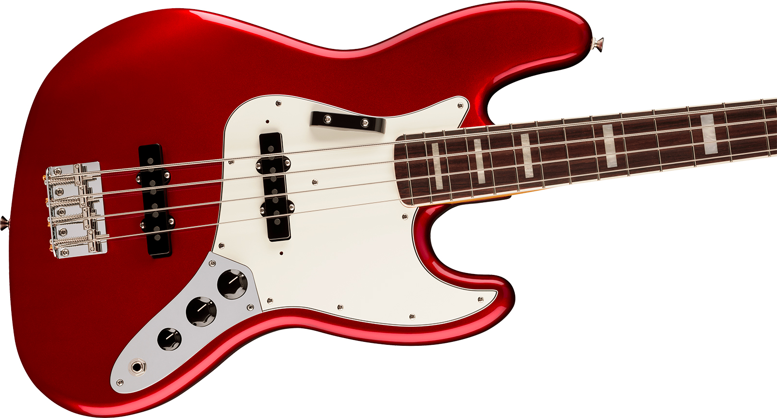 Fender Jazz Bass Early 70s Vintera 3 Mex Rw - Candy Apple Red - Solidbody E-bass - Variation 2