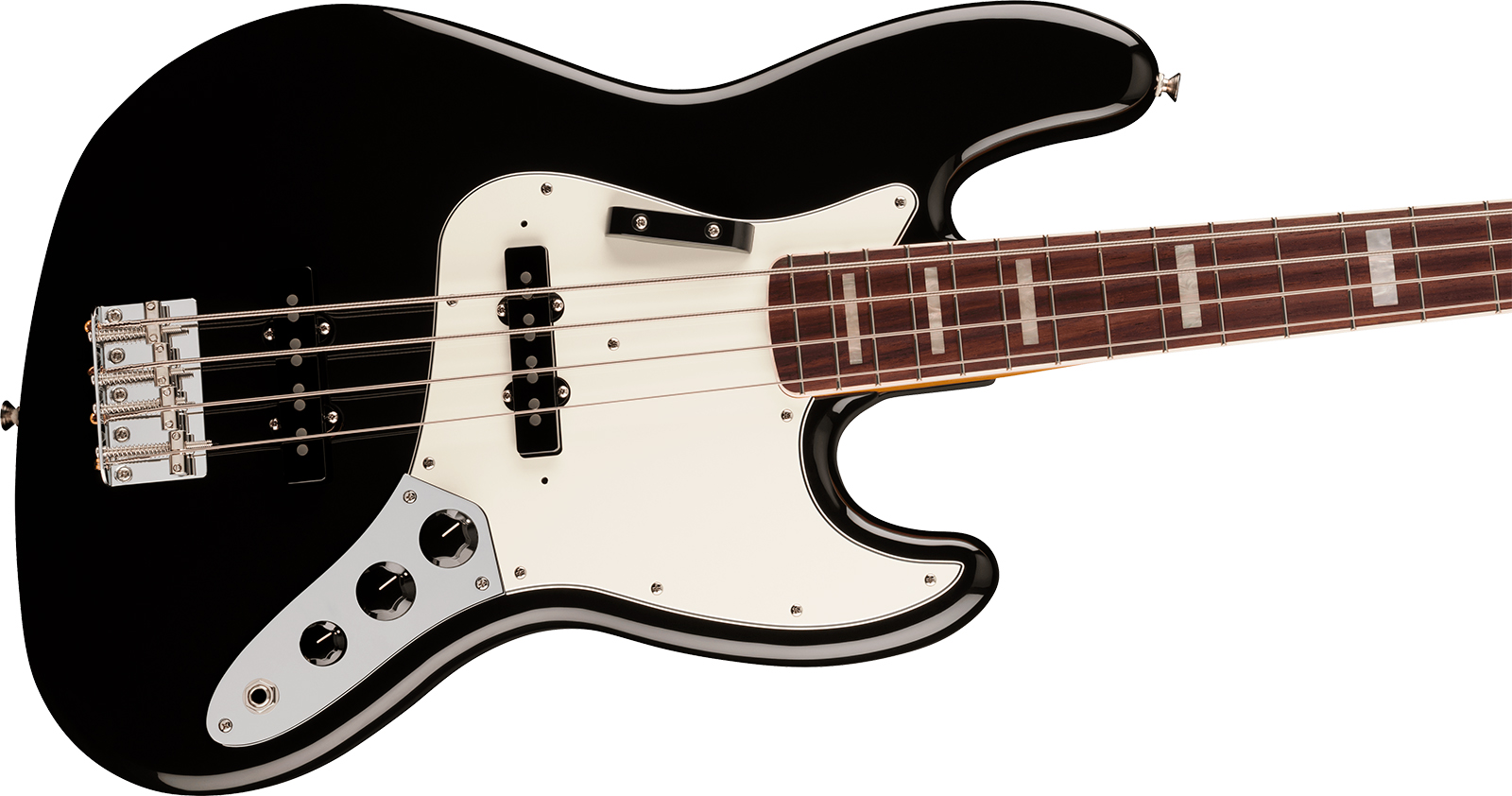 Fender Jazz Bass Early 70s Vintera 3 Mex Rw - Black - Solidbody E-bass - Variation 2
