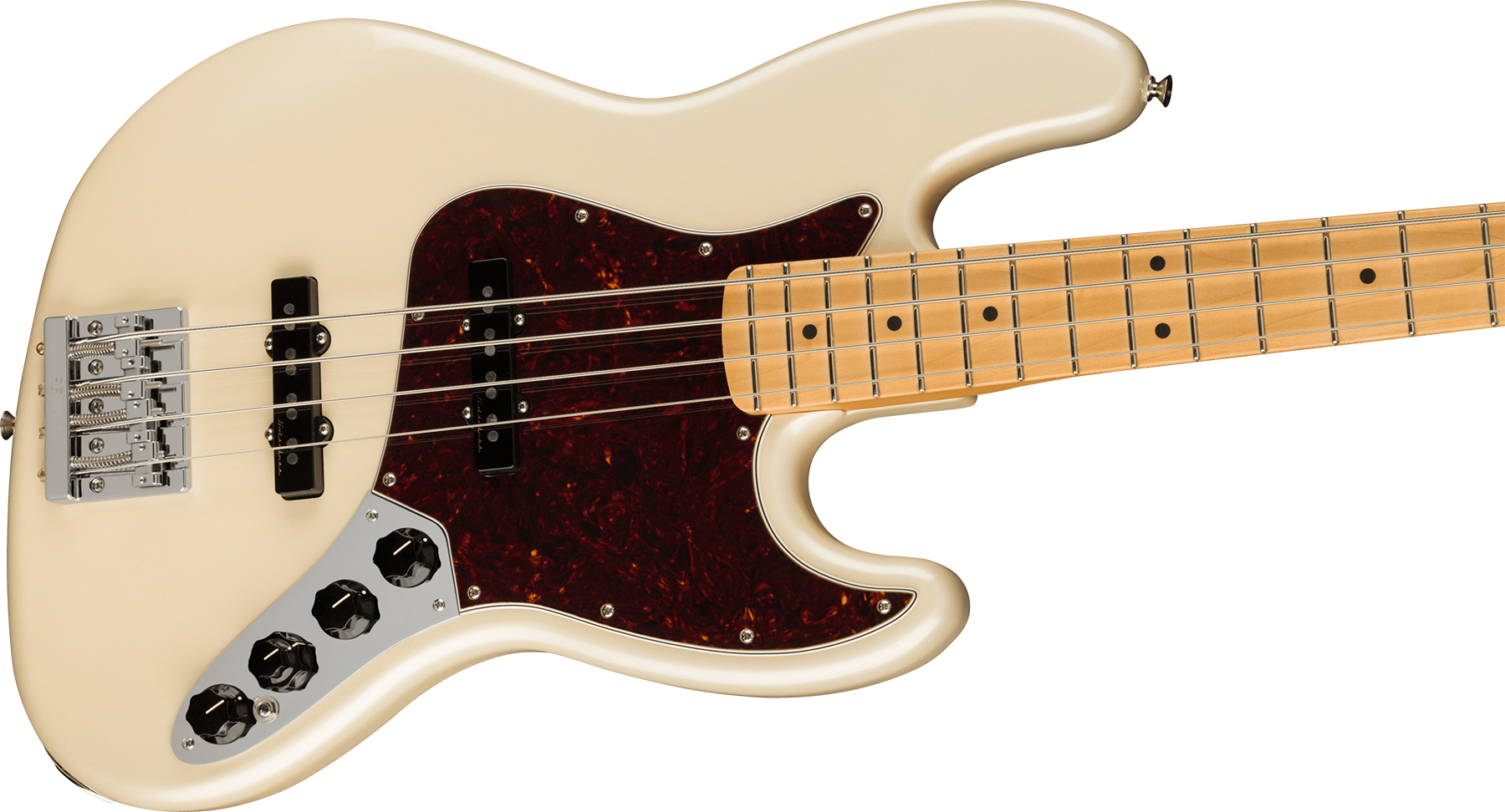 Fender Jazz Bass Player Plus Mex Active Mn - Olympic Pearl - Solidbody E-bass - Variation 2