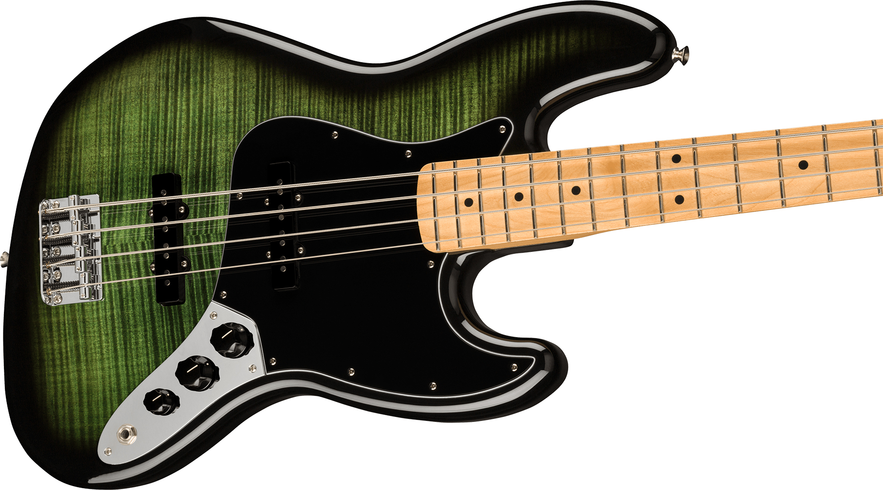 Fender Jazz Bass Player Plus Top Mex Mn - Green Burst - Solidbody E-bass - Variation 2