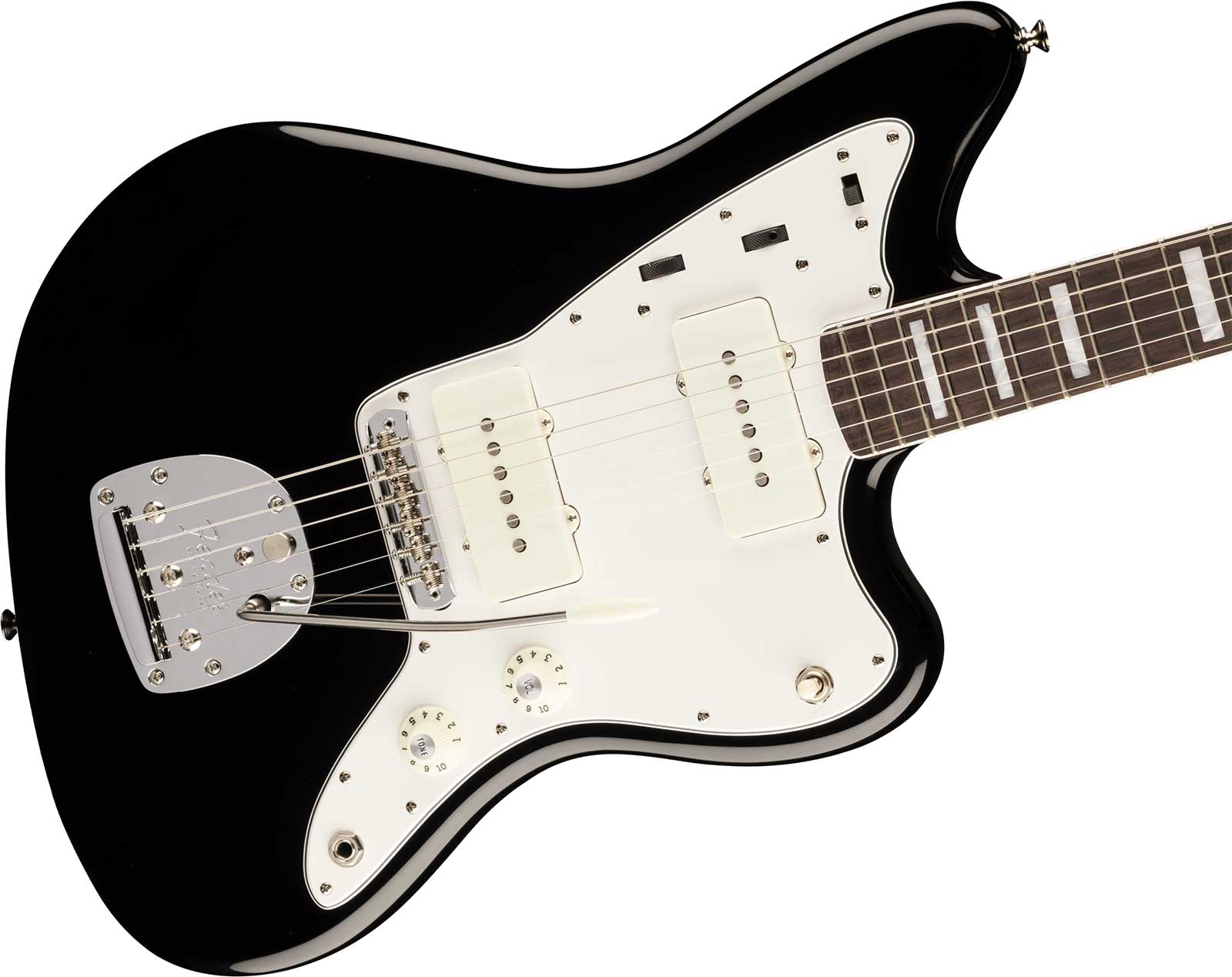 Fender Jazzmaster 1966 American Vintage Ii Usa 2s Trem Rw - Black - Retro-Rock-E-Gitarre - Variation 2