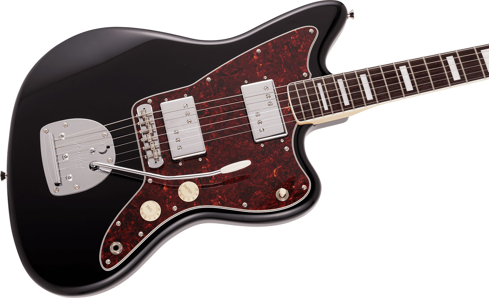 Fender Jazzmaster 60s Hh Wide Range Cunife Mij Traditional Jap 2h Trem Rw - Black - Double Cut E-Gitarre - Variation 2