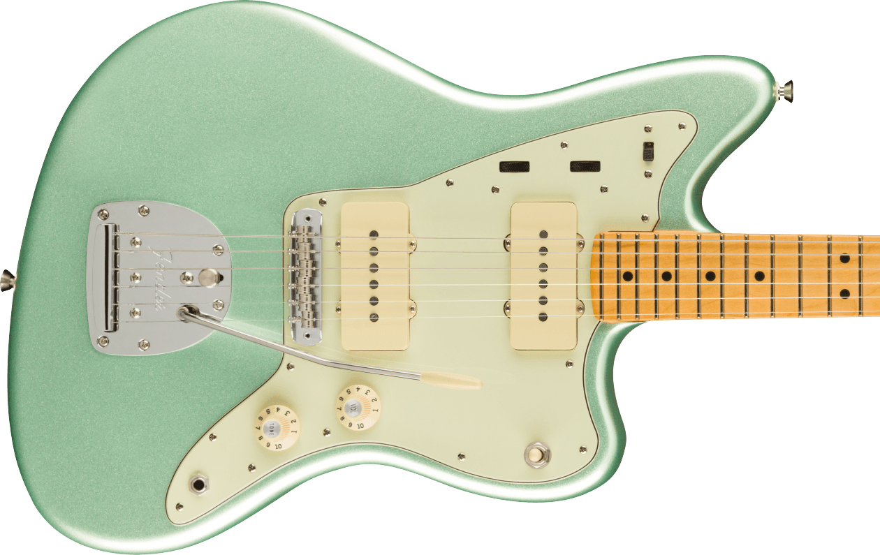 Fender Jazzmaster American Professional Ii Usa Rw - Mystic Surf Green - Retro-Rock-E-Gitarre - Variation 1