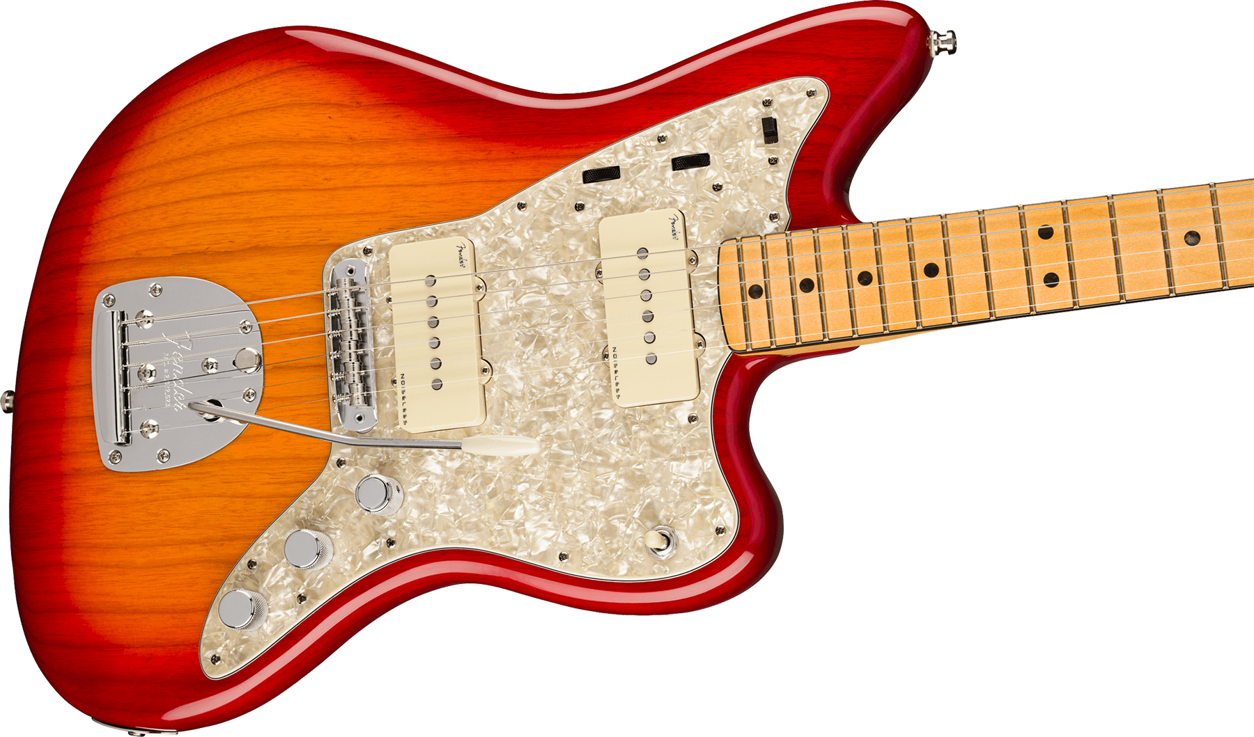 Fender Jazzmaster American Ultra 2019 Usa Mn - Plasma Red Burst - Retro-Rock-E-Gitarre - Variation 2