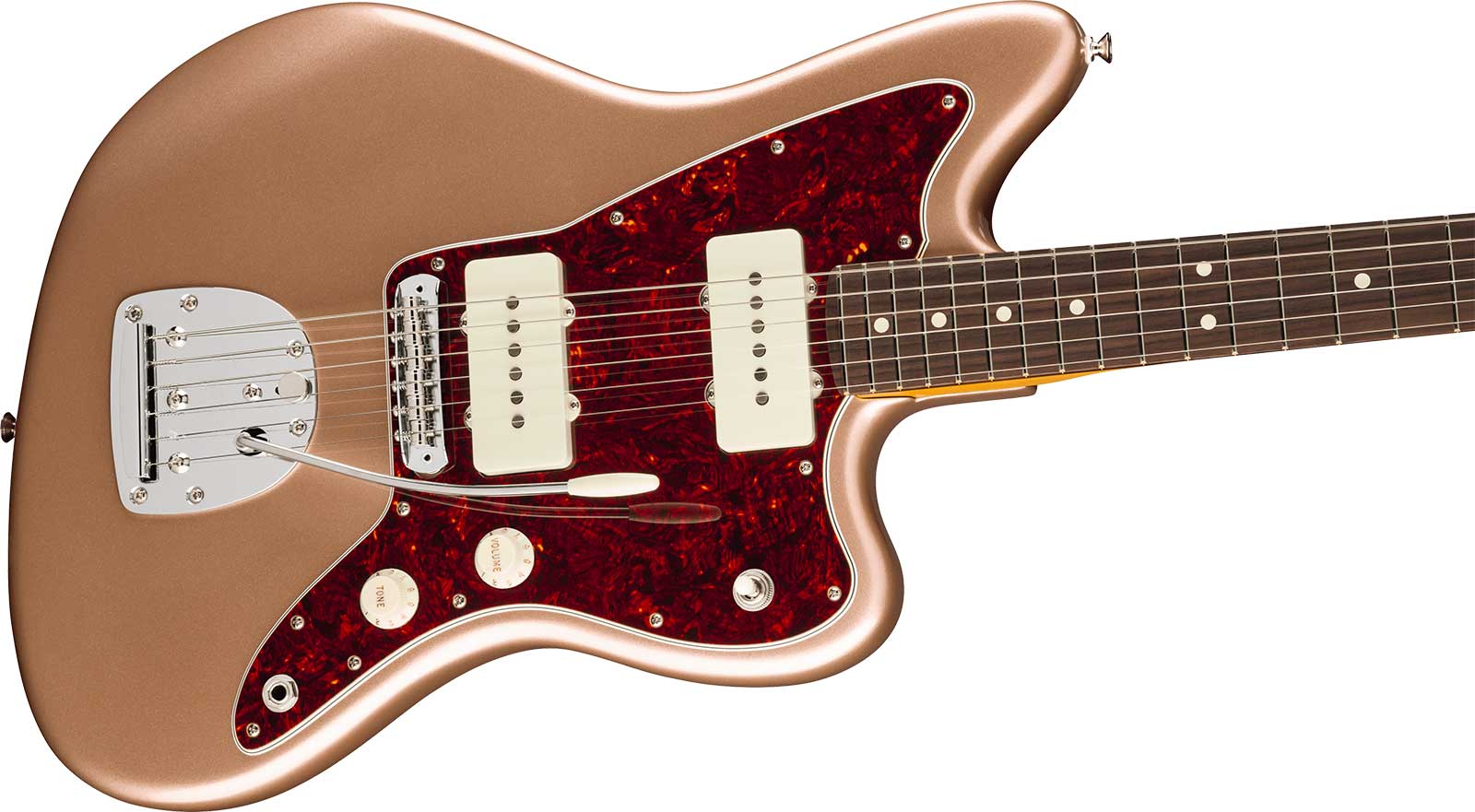 Fender Jazzmaster Classic American Pro Usa 2s Trem Rw - Faded Firemist Gold - Retro-Rock-E-Gitarre - Variation 2