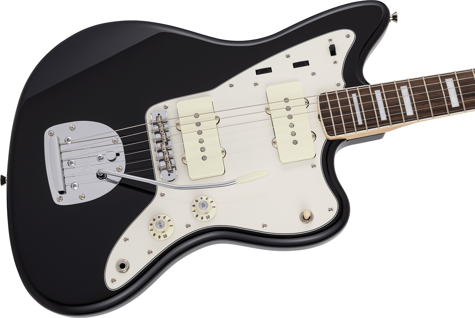 Fender Jazzmaster Late 60s Mij Traditional Ltd Jap 2s Trem Rw - Black - Retro-Rock-E-Gitarre - Variation 2
