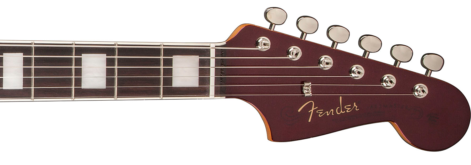 Fender Troy Van Leeuwen Jazzmaster Signature Mex Rw - Oxblood - Retro-Rock-E-Gitarre - Variation 3