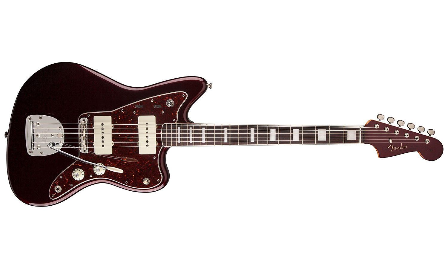 Fender Troy Van Leeuwen Jazzmaster Signature Mex Rw - Oxblood - Retro-Rock-E-Gitarre - Variation 1