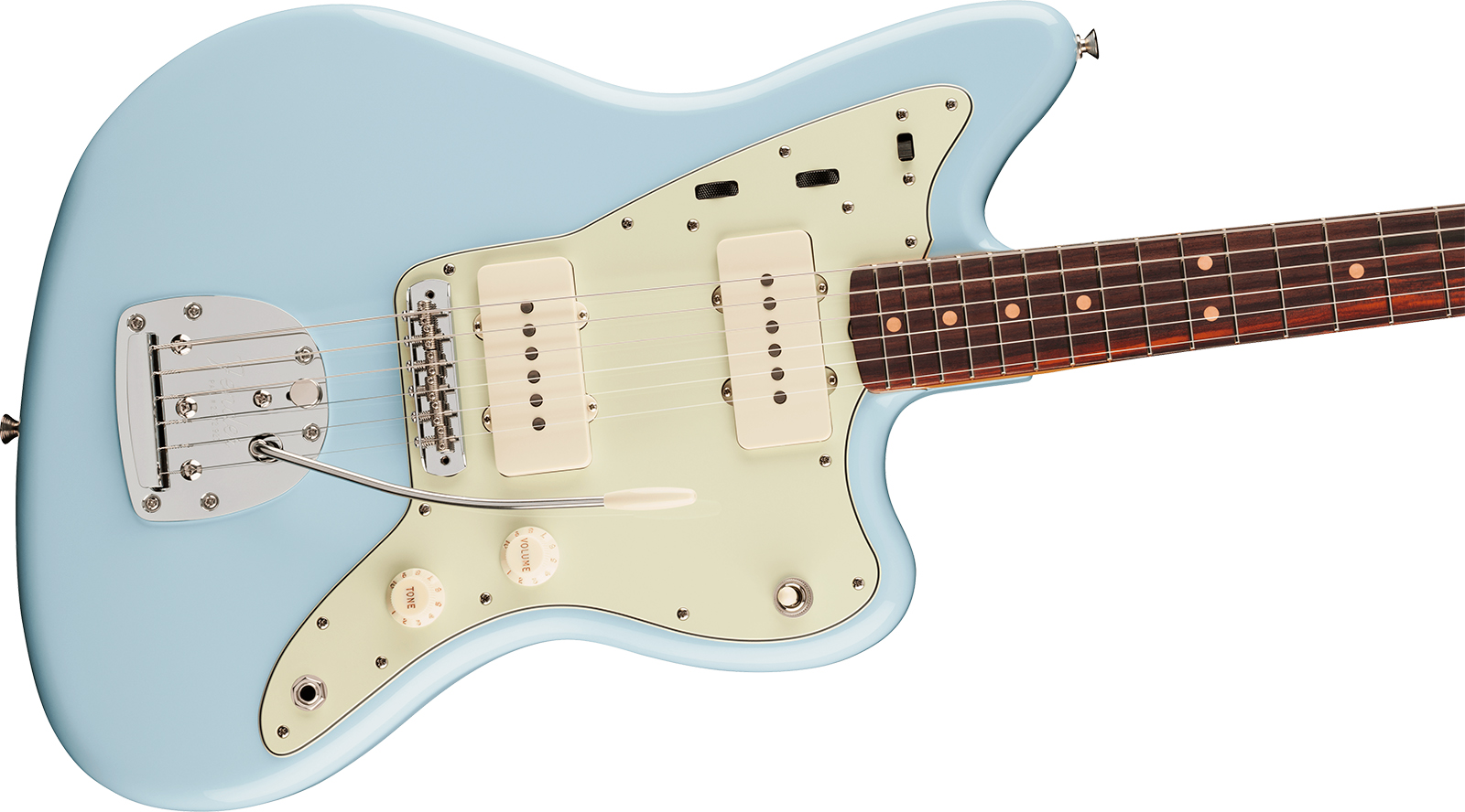 Fender Jazzmaster Mid 60s Vintera 3 Mex 2s Trem Rw - Sonic Blue - Retro-Rock-E-Gitarre - Variation 2