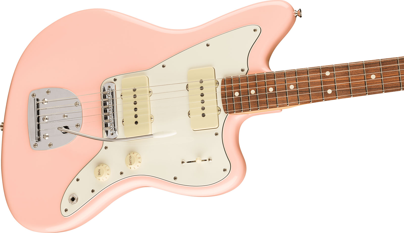 Fender Jazzmaster Player Ltd Mex 2s Trem Pf - Shell Pink - Retro-Rock-E-Gitarre - Variation 2