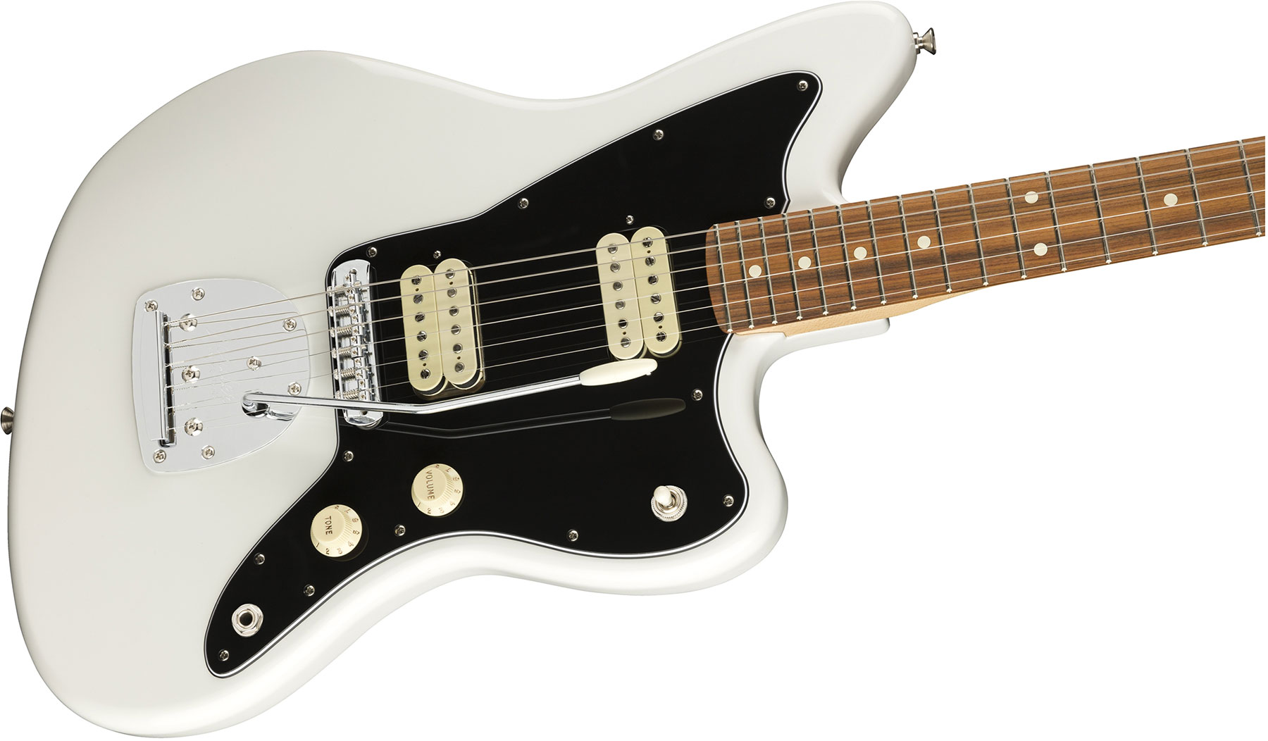 Fender Jazzmaster Player Mex Hh Pf - Polar White - Retro-Rock-E-Gitarre - Variation 2