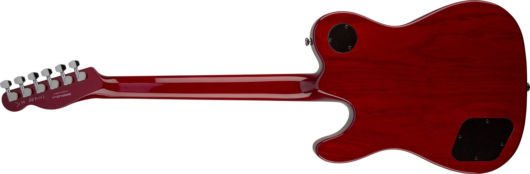 Fender Jim Adkins Tele Ja-90 Mex Signature 2p90 Lau - Crimson Red Transparent - E-Gitarre in Teleform - Variation 1