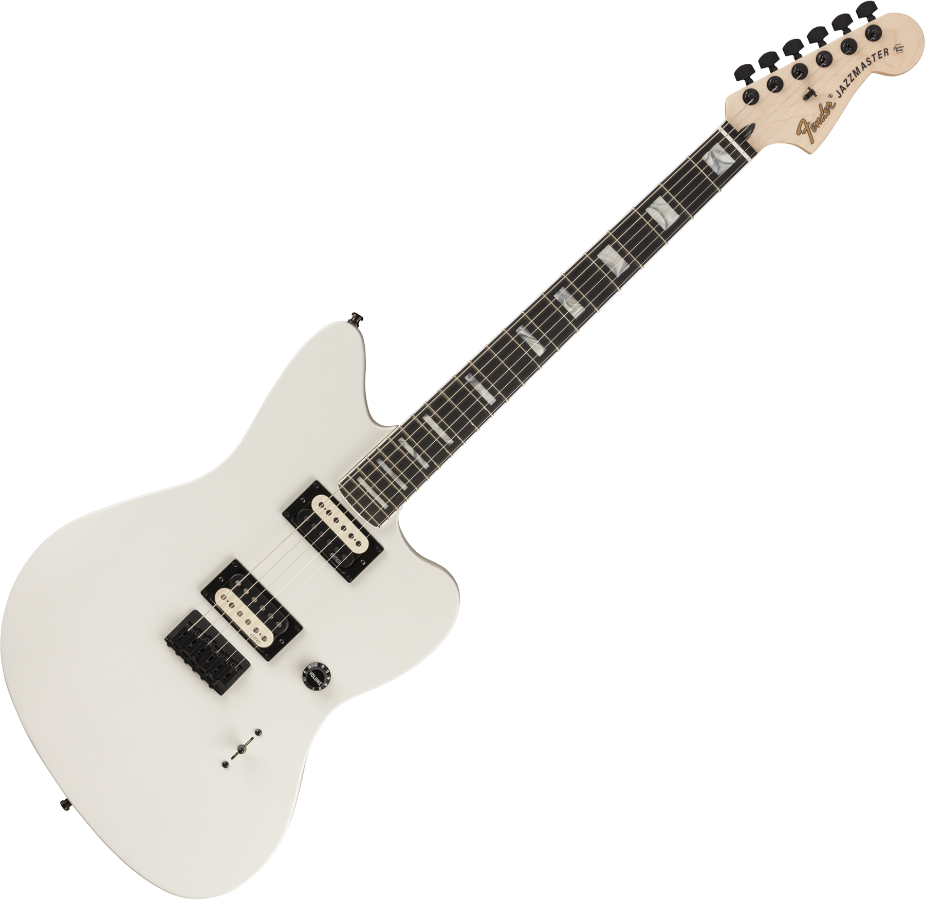 Solidbody E Gitarre Fender Jim Root Jazzmaster V4 Mex Eb Artic White Weiss