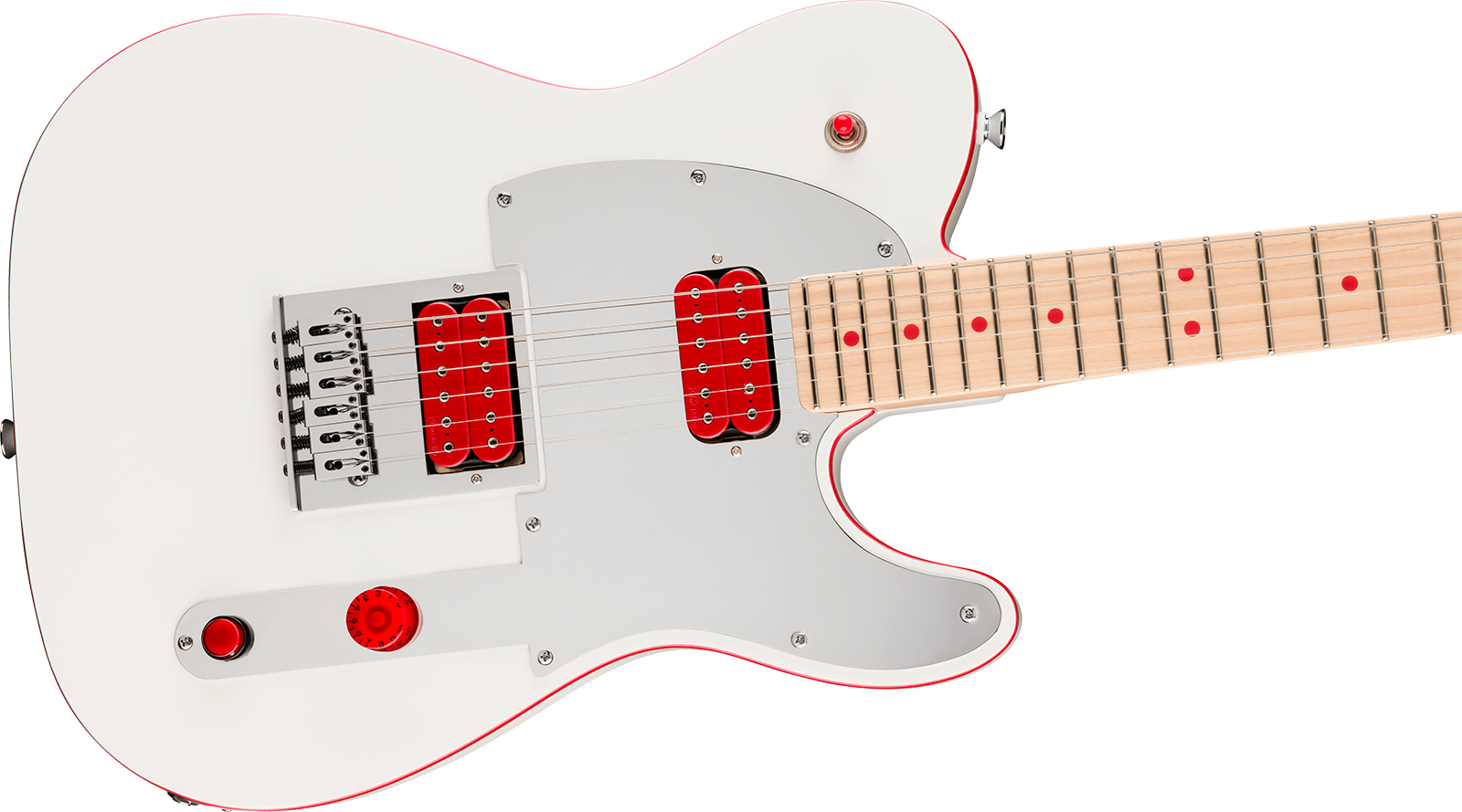 Fender John Five Tele Ghost Signature Ind 2h Dimarzio Ht Mn - White - Signature-E-Gitarre - Variation 2