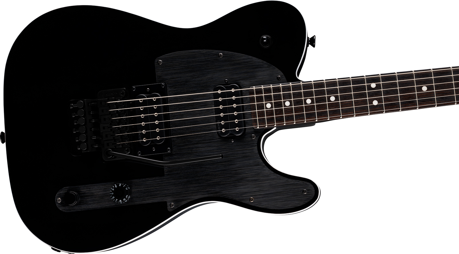 Fender John Five Tele Phantom Signature Ind 2h Dimarzio Fr Eb - Black - Signature-E-Gitarre - Variation 2