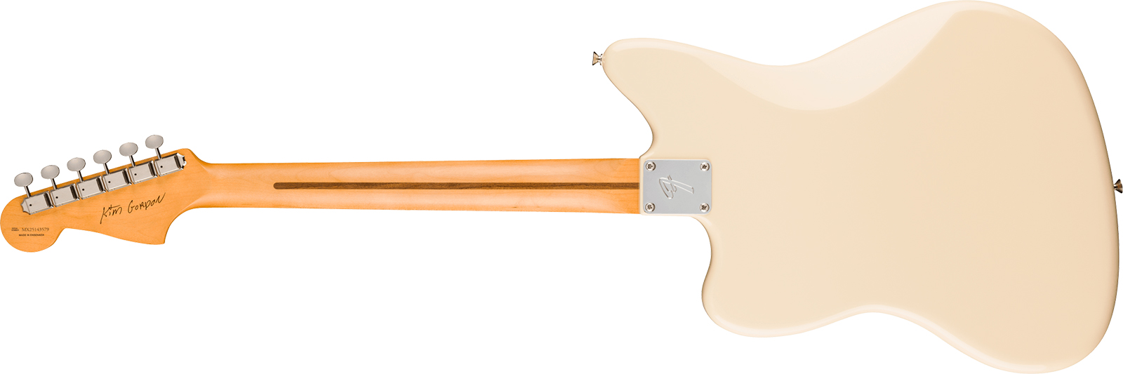 Fender Kim Gordon Jazzmaster Mex Ltd Signature Ltd 2s Trem Rw - Olympic White - Signature-E-Gitarre - Variation 1
