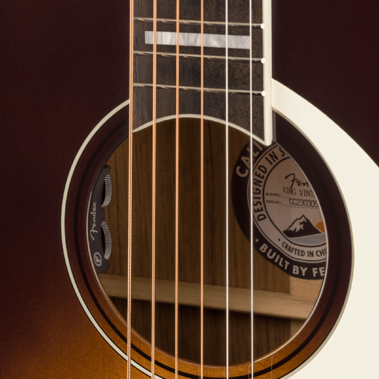 Fender King Vintage California Dreadnought Epicea Ovangkol Ova - Mojave - Elektroakustische Gitarre - Variation 3