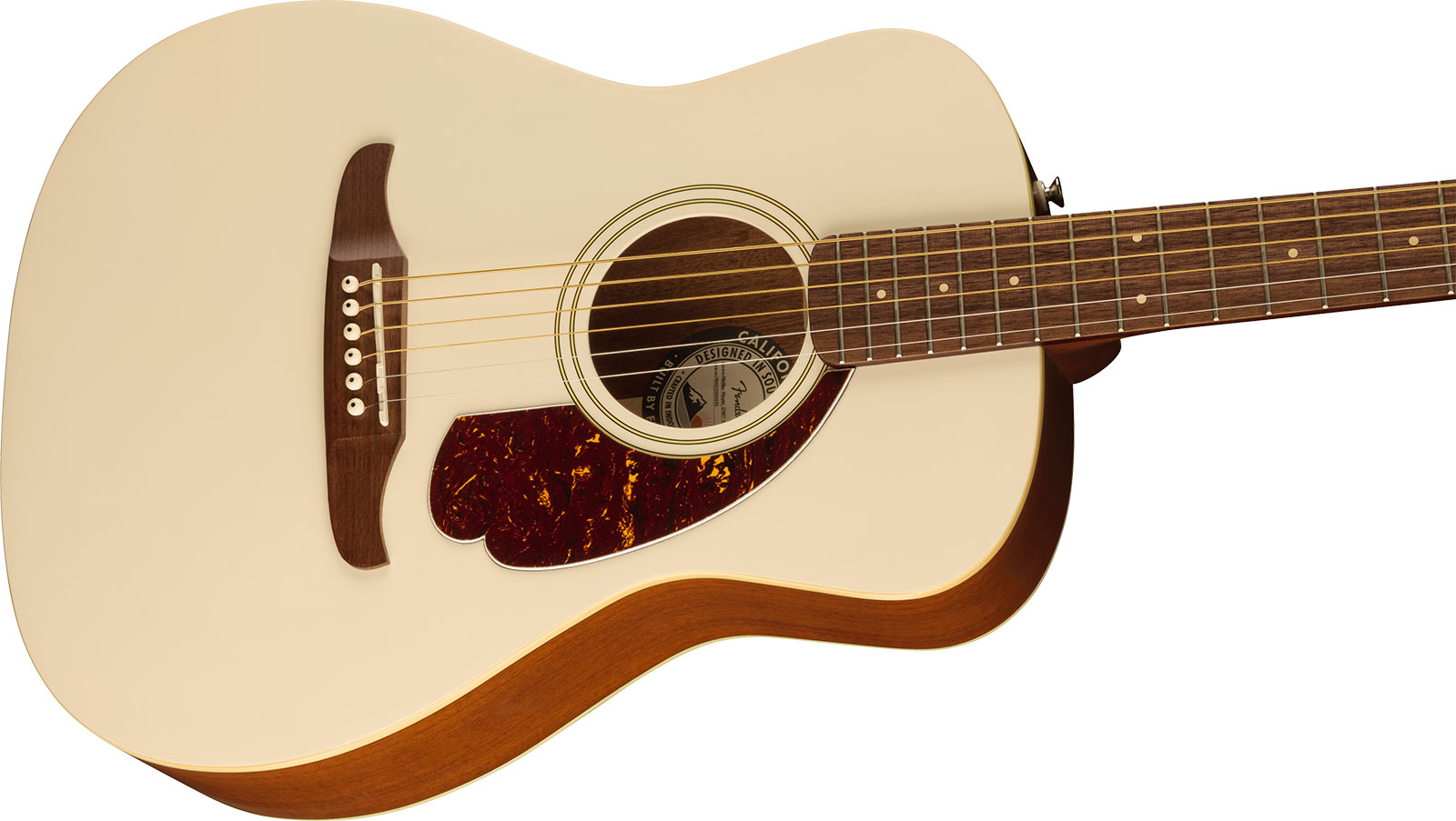 Fender Malibu Player 2023 Parlor Epicea Sapele Wal - Olympic White - Elektroakustische Gitarre - Variation 2