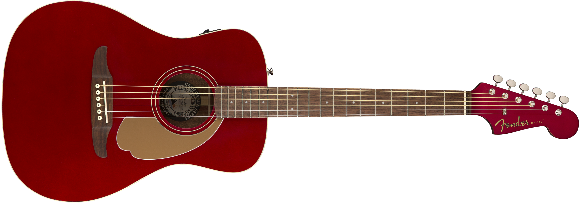Fender Malibu Player - Candy Apple Red - Westerngitarre & electro - Variation 1