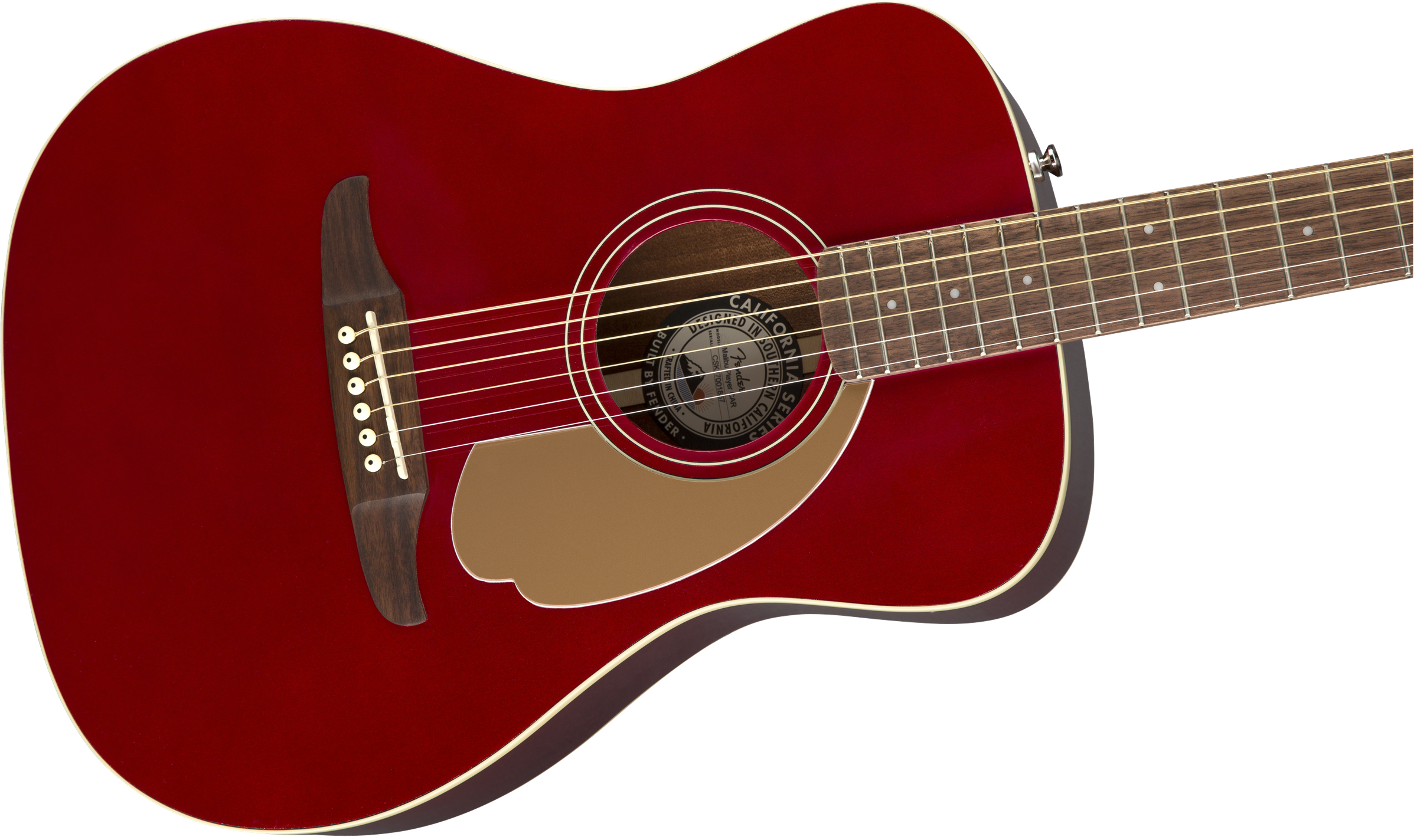 Fender Malibu Player - Candy Apple Red - Westerngitarre & electro - Variation 2