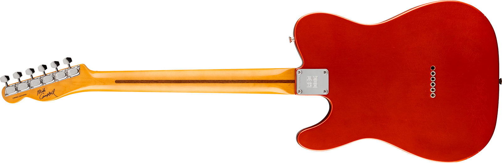 Fender Mike Campbell Tele Red Dog Stories Usa Signature Shh Trem Mn - Red Dog Red - E-Gitarre in Teleform - Variation 1