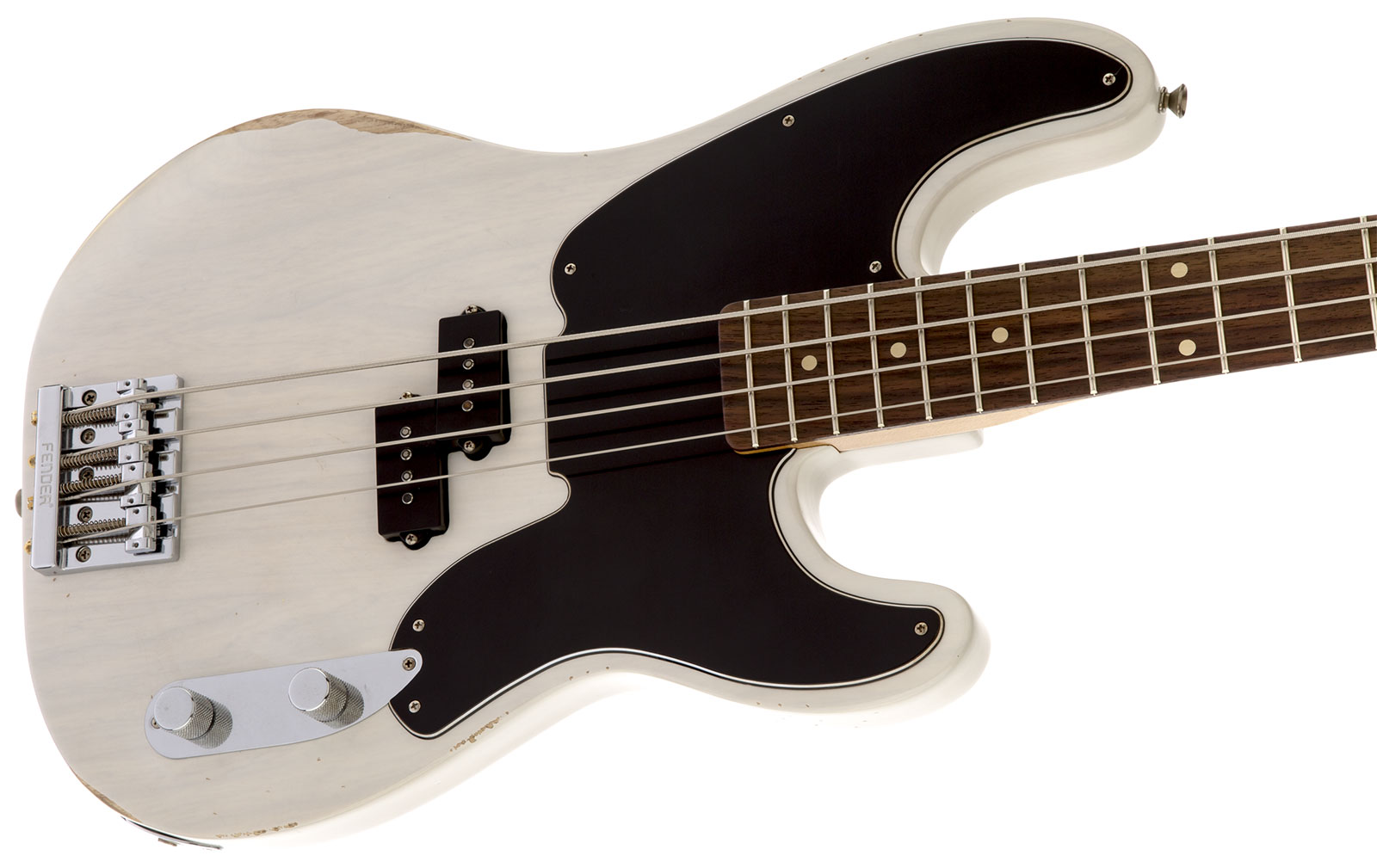 Fender Mike Dirnt Precision Bass Mex Signature Rw - White Blonde - Solidbody E-bass - Variation 2