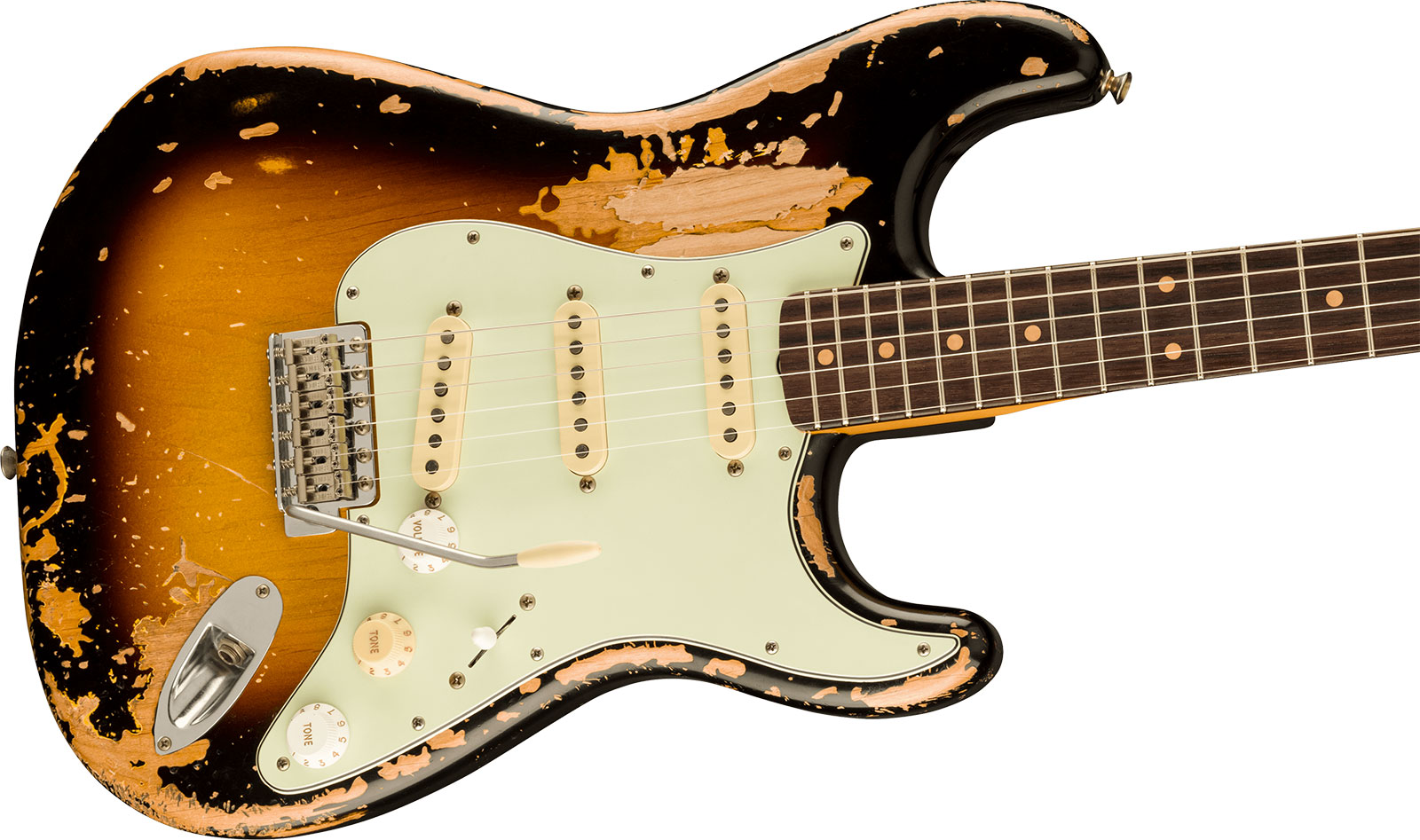 Fender Mike Mccready Strat Mex Signature 3s Trem Rw - Road Worn 3-color Sunburst - Signature-E-Gitarre - Variation 2