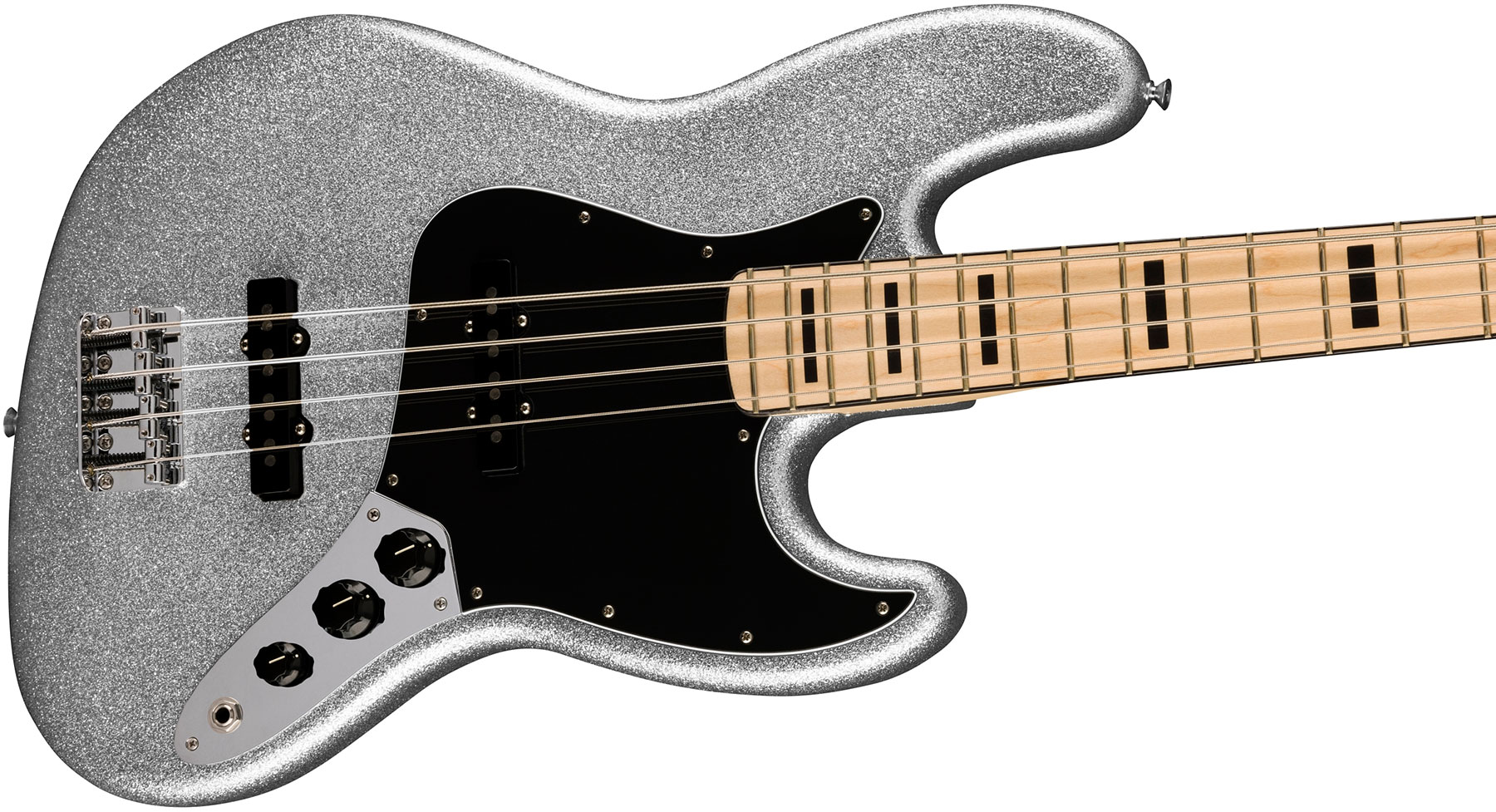 Fender Mikey Way Jazz Bass Ltd Signature Mex Mn - Silver Sparkle - Solidbody E-bass - Variation 2