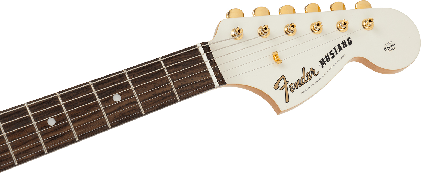 Fender Mustang 60s Traditional Mij Ltd Jap Shsc 2s Trem Rw - White Pearl - Retro-Rock-E-Gitarre - Variation 3