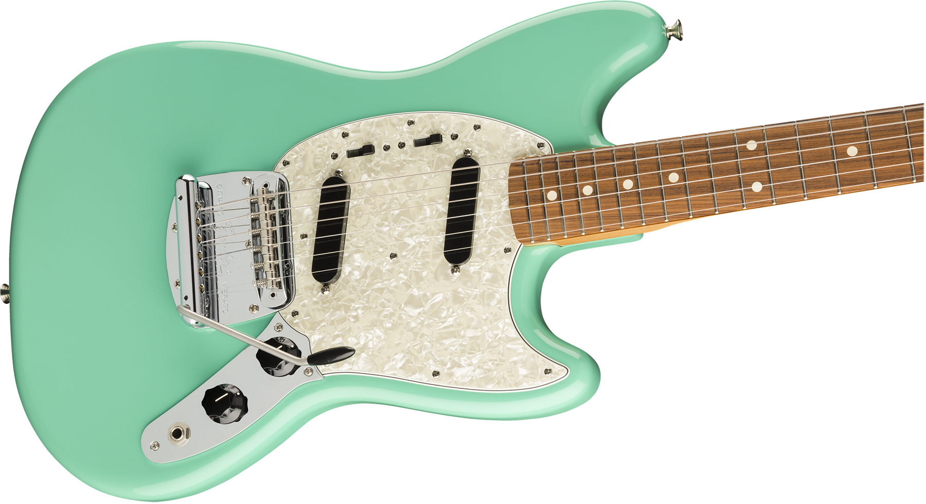 Fender Mustang 60s Vintera Vintage Mex Pf - Seafoam Green - Retro-Rock-E-Gitarre - Variation 2