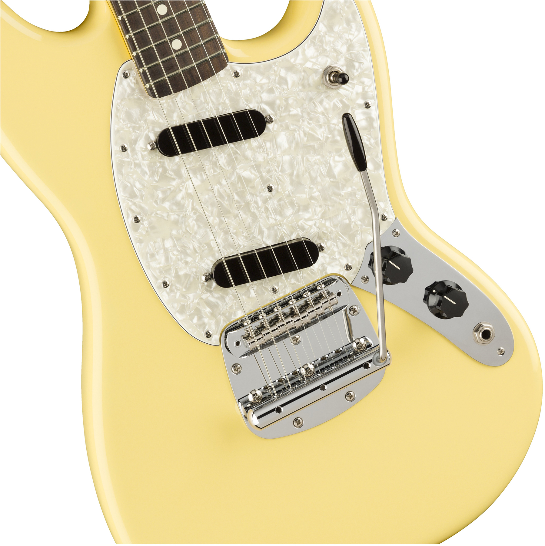 Fender Mustang American Performer Usa Ss Rw - Vintage White - Double Cut E-Gitarre - Variation 2
