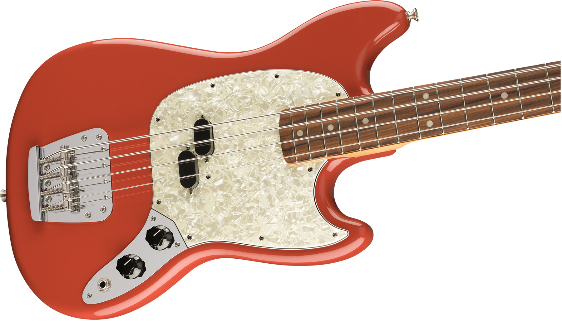Fender Mustang Bass 60s Vintera Vintage Mex Pf - Fiesta Red - E-Bass für Kinder - Variation 2
