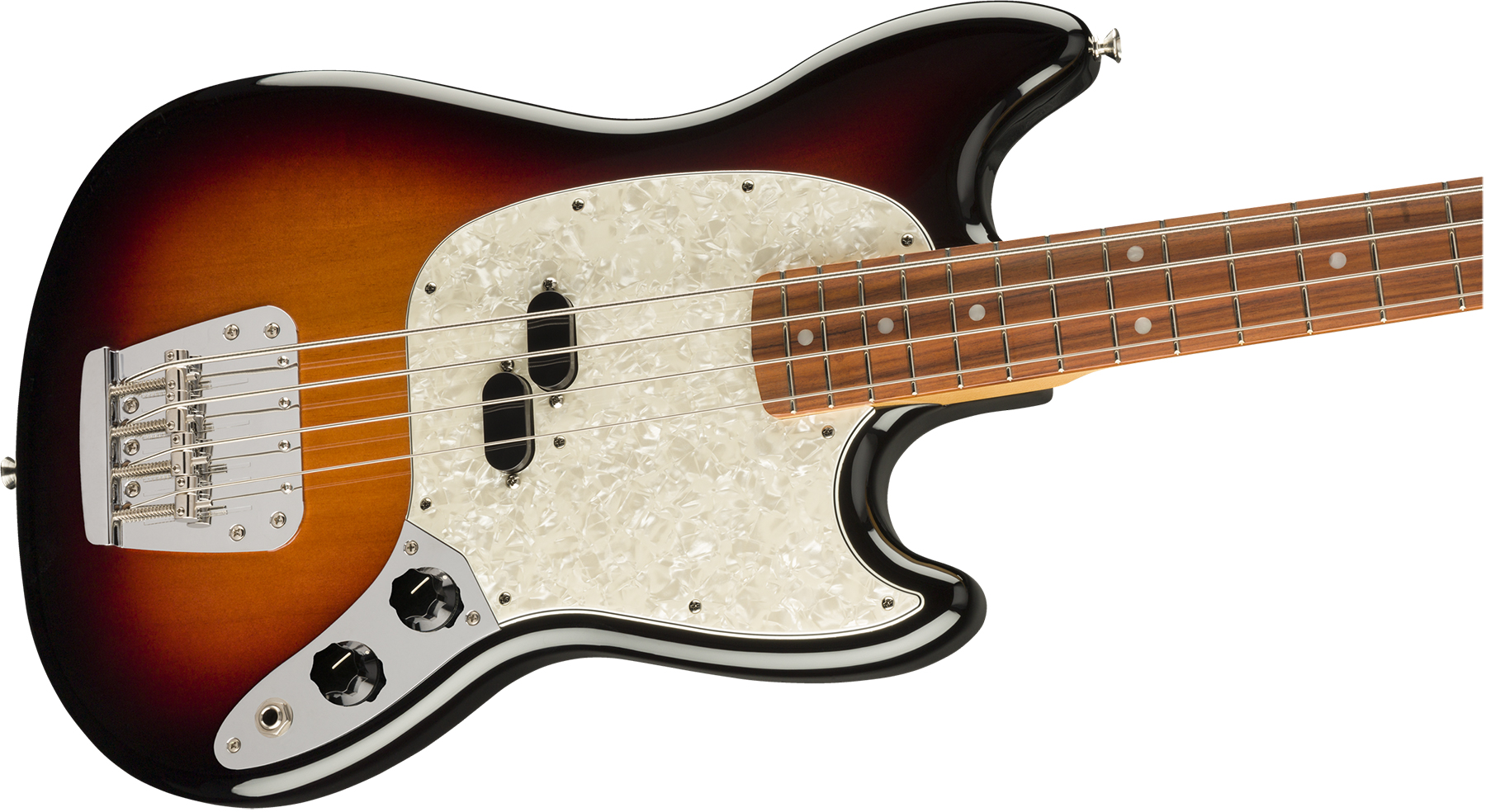 Fender Mustang Bass 60s Vintera Vintage Mex Pf - 3-color Sunburst - E-Bass für Kinder - Variation 2