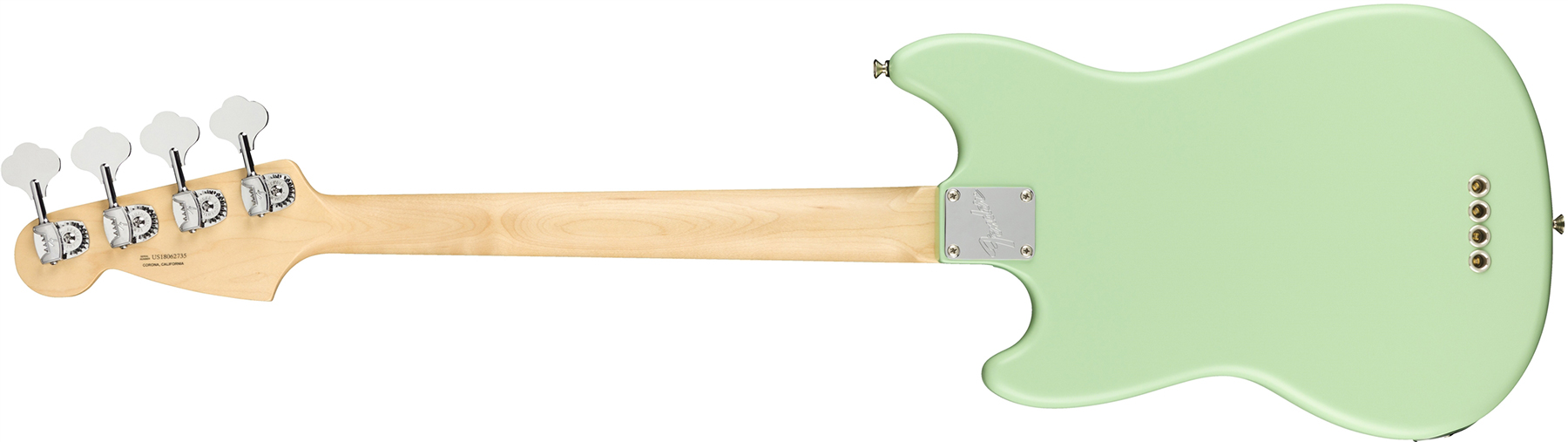 Fender Mustang Bass American Performer Usa Rw - Satin Surf Green - E-Bass für Kinder - Variation 1
