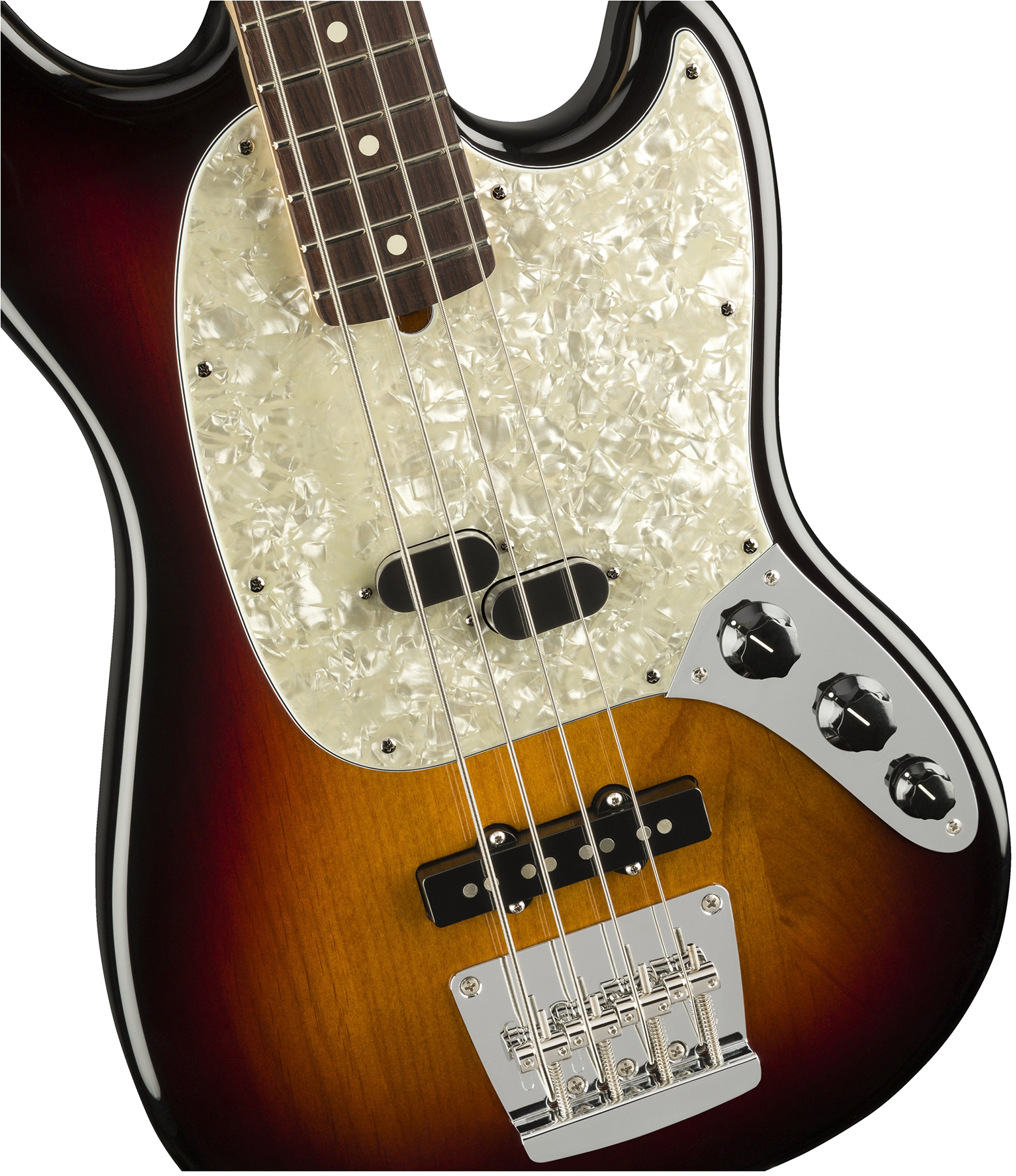 Fender Mustang Bass American Performer Usa Rw - 3-color Sunburst - E-Bass für Kinder - Variation 2