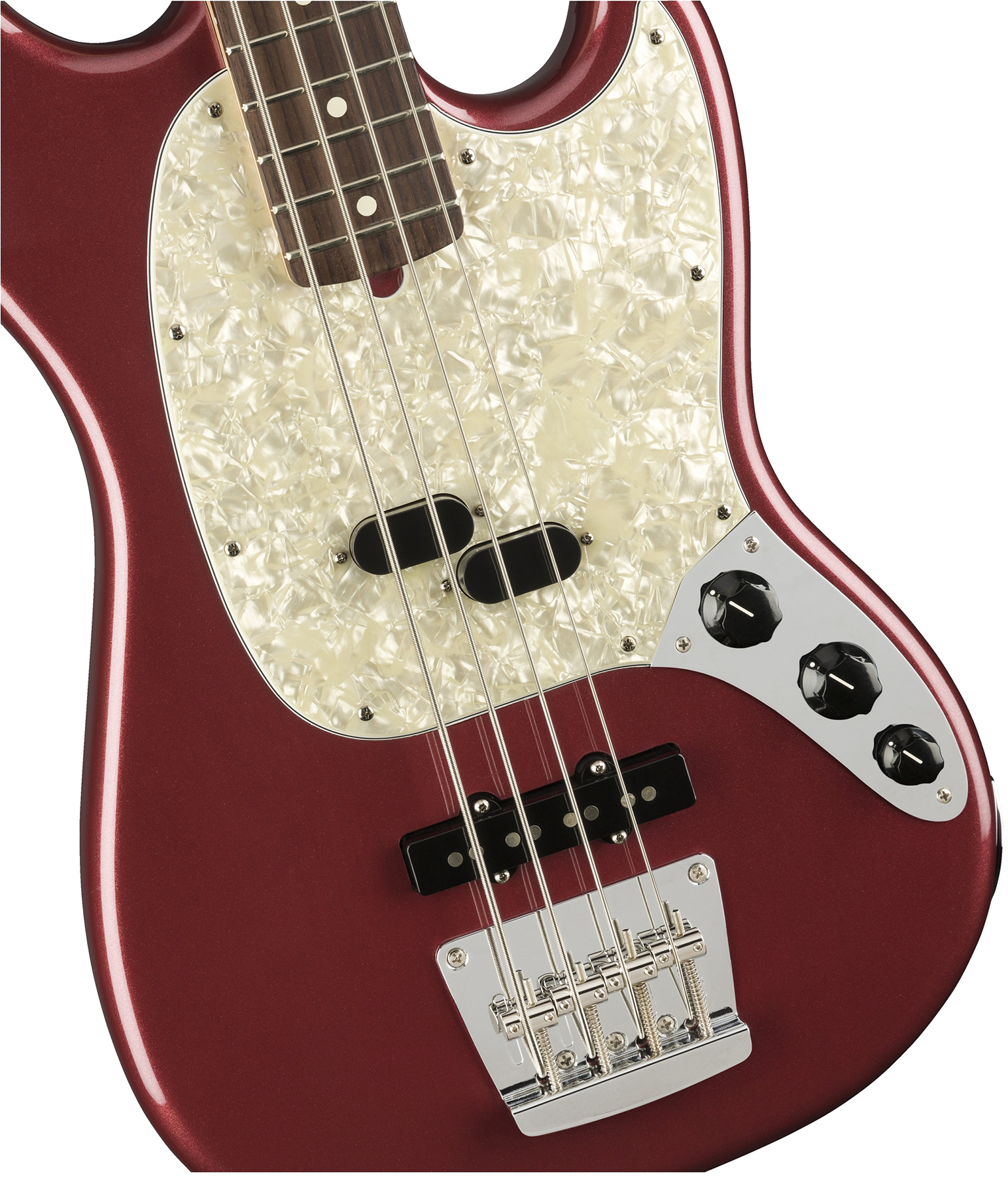 Fender Mustang Bass American Performer Usa Rw - Aubergine - E-Bass für Kinder - Variation 2