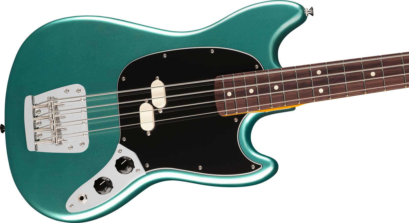 Fender Mustang Bass Classic American Pro Usa Shsc Rw - Faded Sherwood Green Metallic - Solidbody E-bass - Variation 2