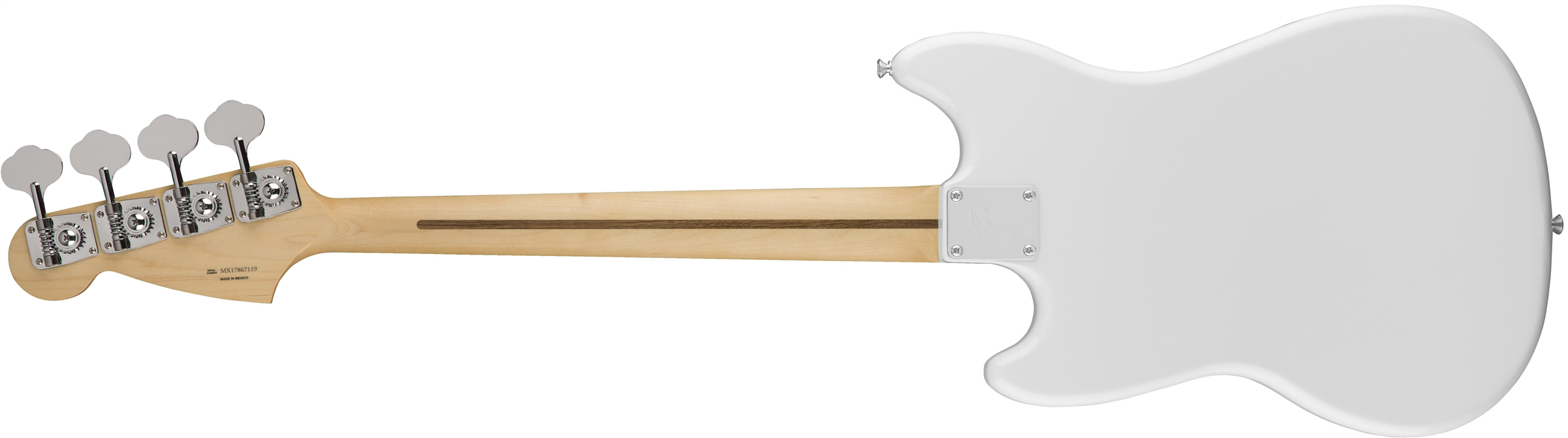 Fender Mustang Bass Pj Mex Pf - Olympic White - E-Bass für Kinder - Variation 1