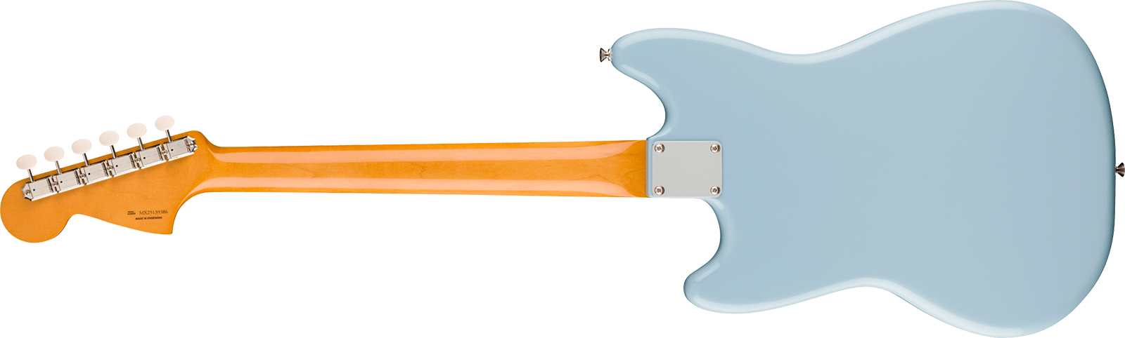 Fender Mustang Mid 60s Vintera 3 Mex Shsc 2s Trem Rw - Sonic Blue - Retro-Rock-E-Gitarre - Variation 1
