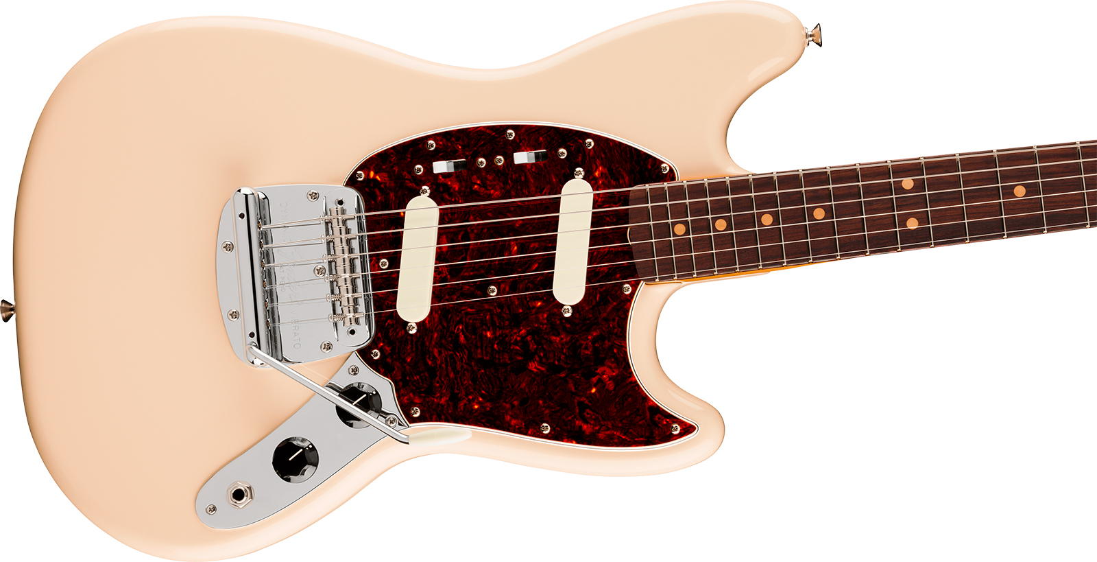 Fender Mustang Mid 60s Vintera 3 Mex Shsc 2s Trem Rw - Olympic White - Retro-Rock-E-Gitarre - Variation 2