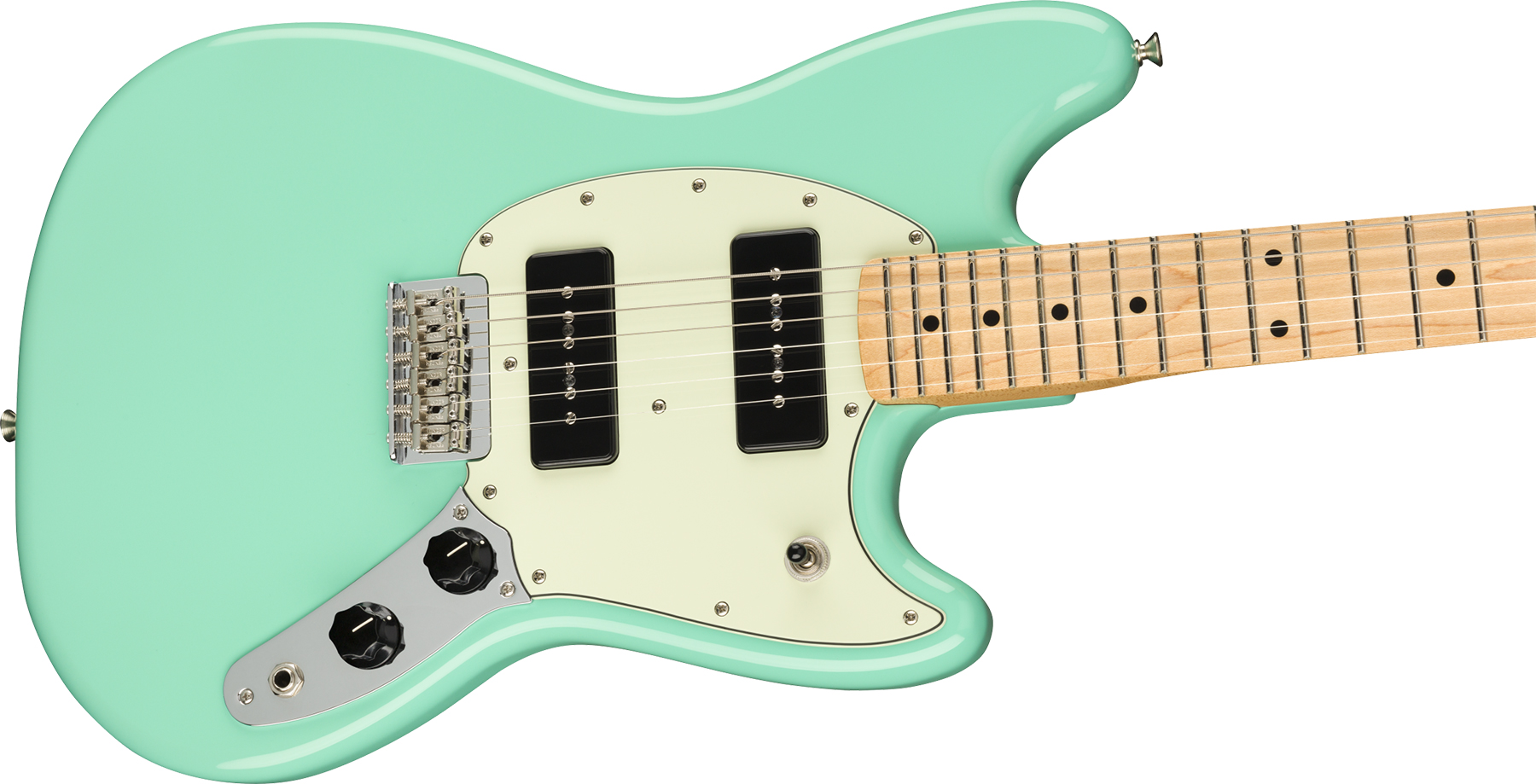 Fender Mustang Player 90 Mex Ht 2p90 Mn - Seafoam Green - Retro-Rock-E-Gitarre - Variation 2