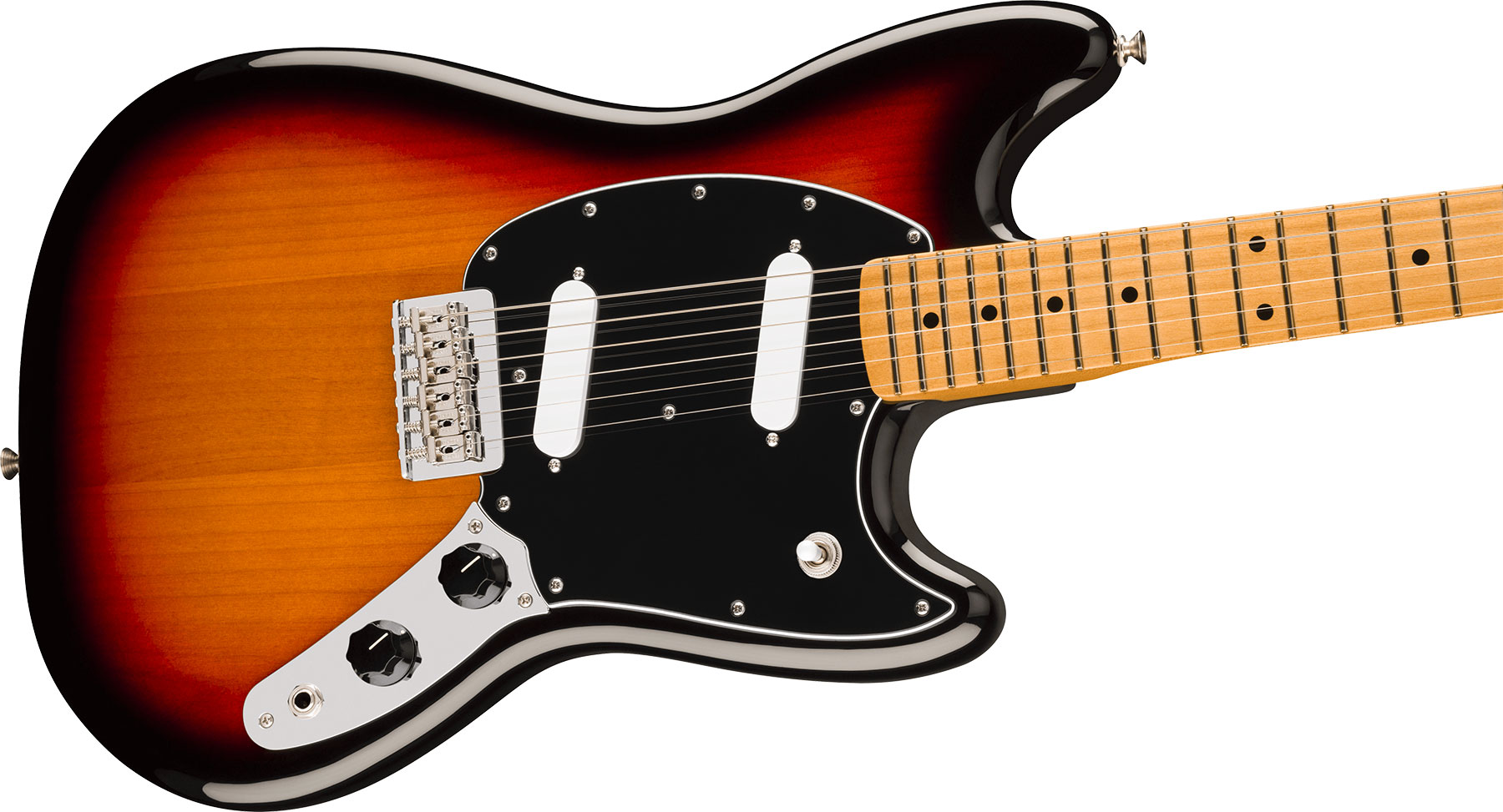 Fender Mustang Player Ii Mex 2s Ht Mn - 3-color Sunburst - Retro-Rock-E-Gitarre - Variation 2