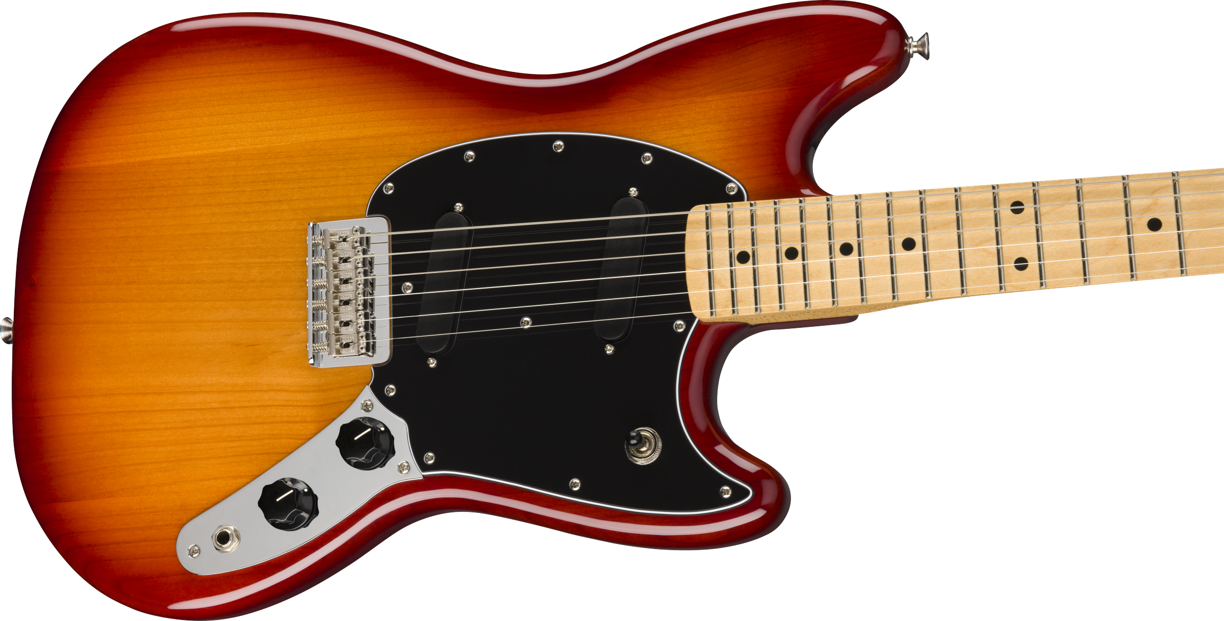 Fender Mustang Player Mex Ht 2s Mn - Sienna Sunburst - Retro-Rock-E-Gitarre - Variation 2