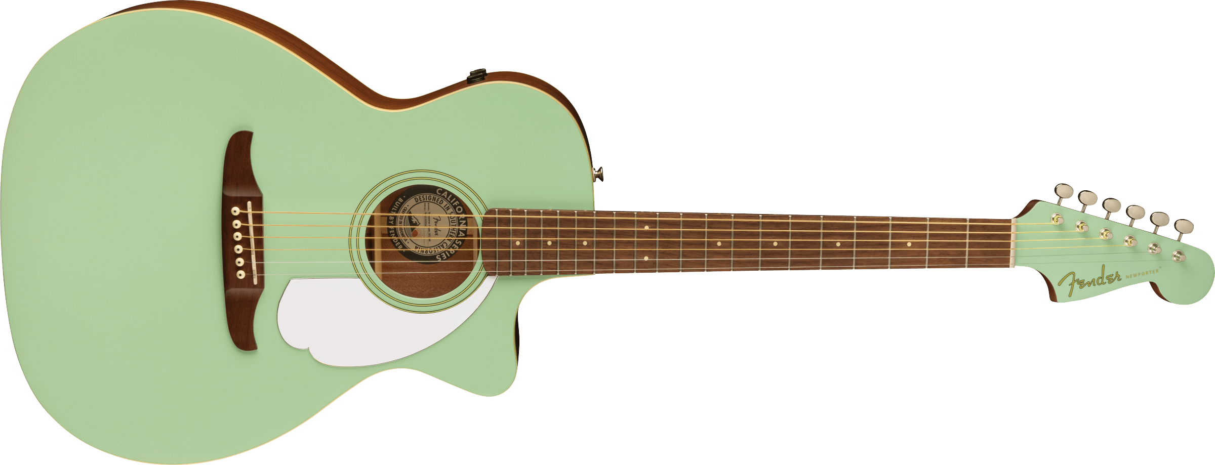 Fender Newport Player Cw Epicea Sapelle - Surf Green - Elektroakustische Gitarre - Variation 2