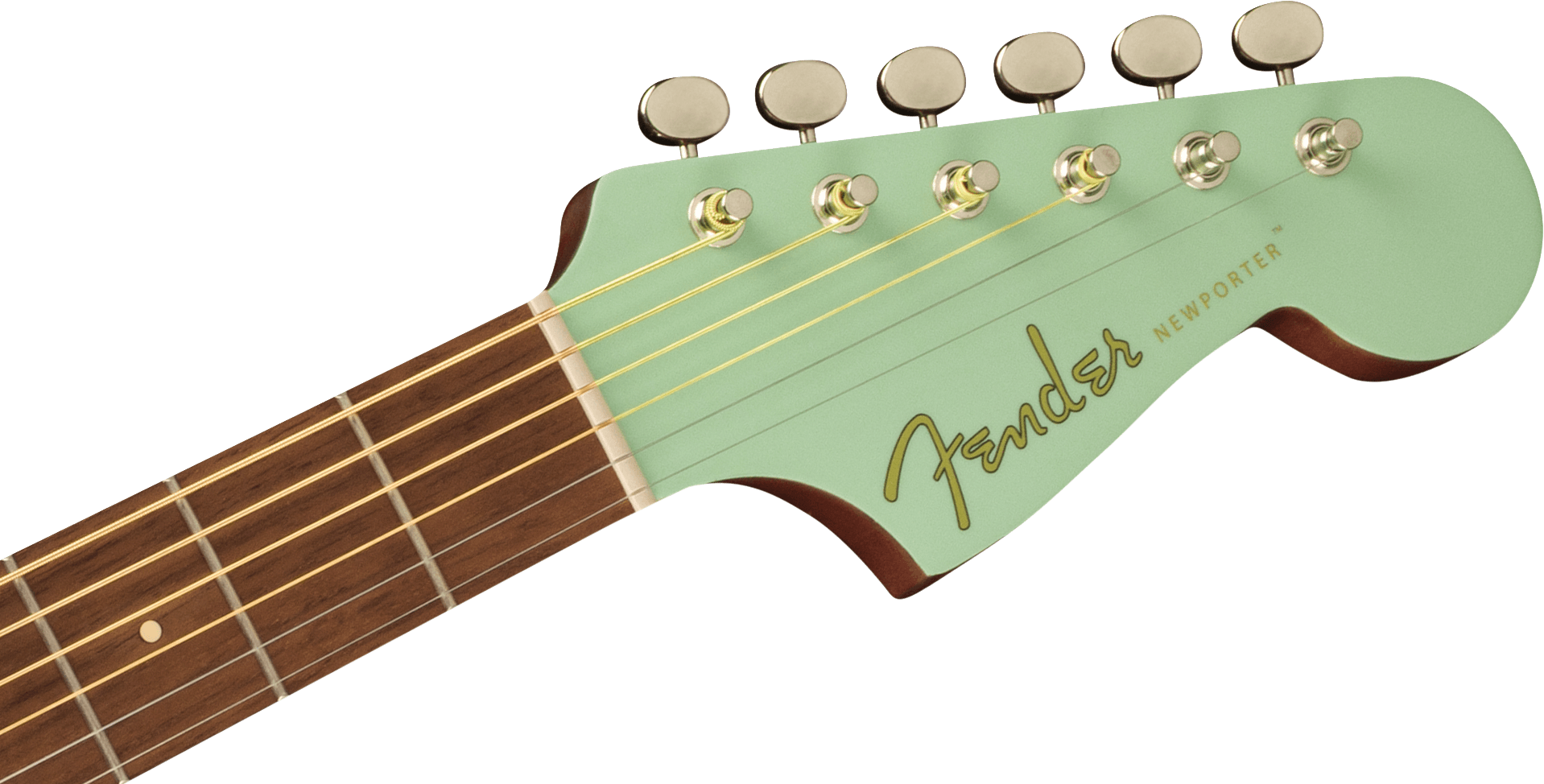 Fender Newport Player Cw Epicea Sapelle - Surf Green - Elektroakustische Gitarre - Variation 3