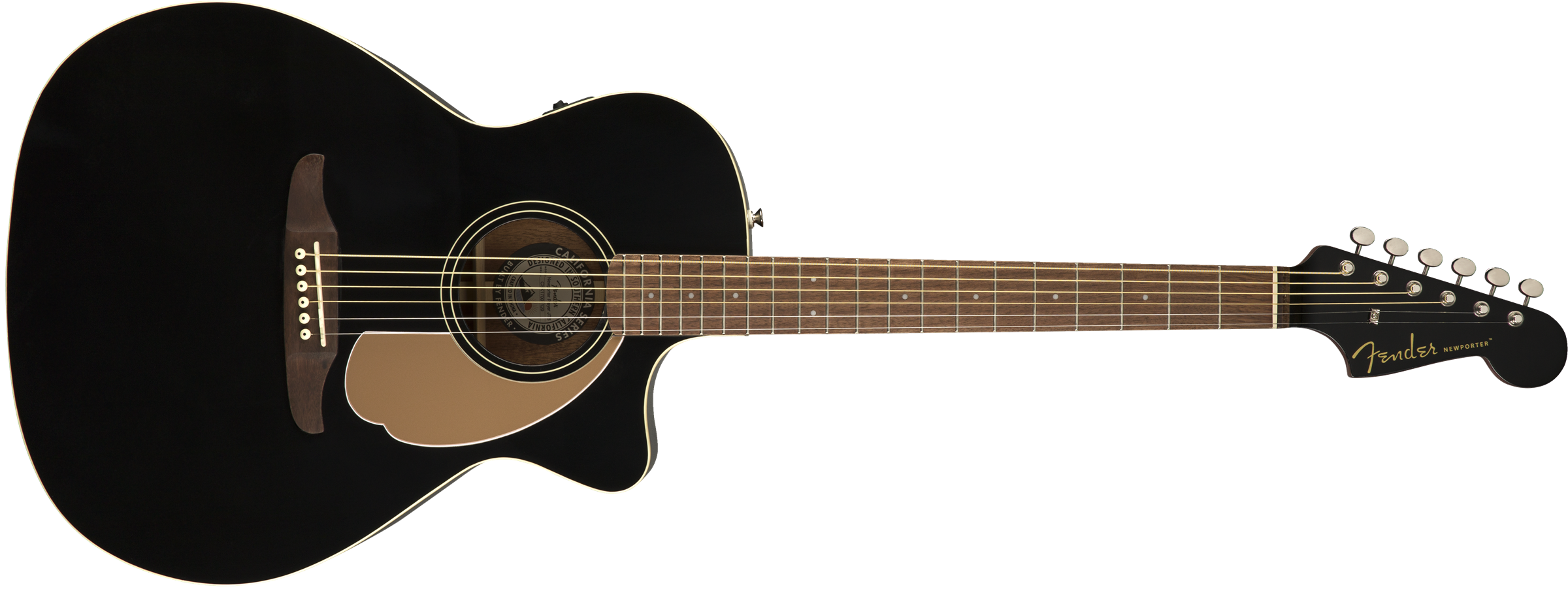 Fender Newporter Player - Jetty Black - Westerngitarre & electro - Variation 1
