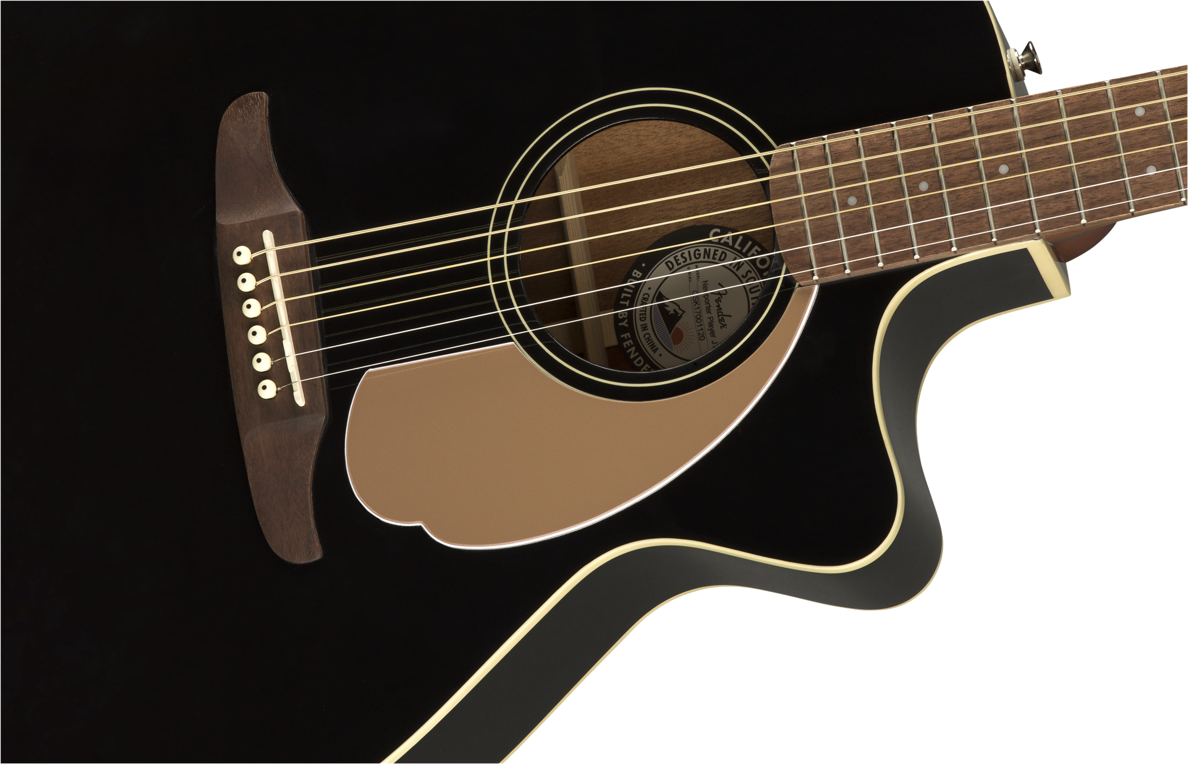 Fender Newporter Player - Jetty Black - Westerngitarre & electro - Variation 2