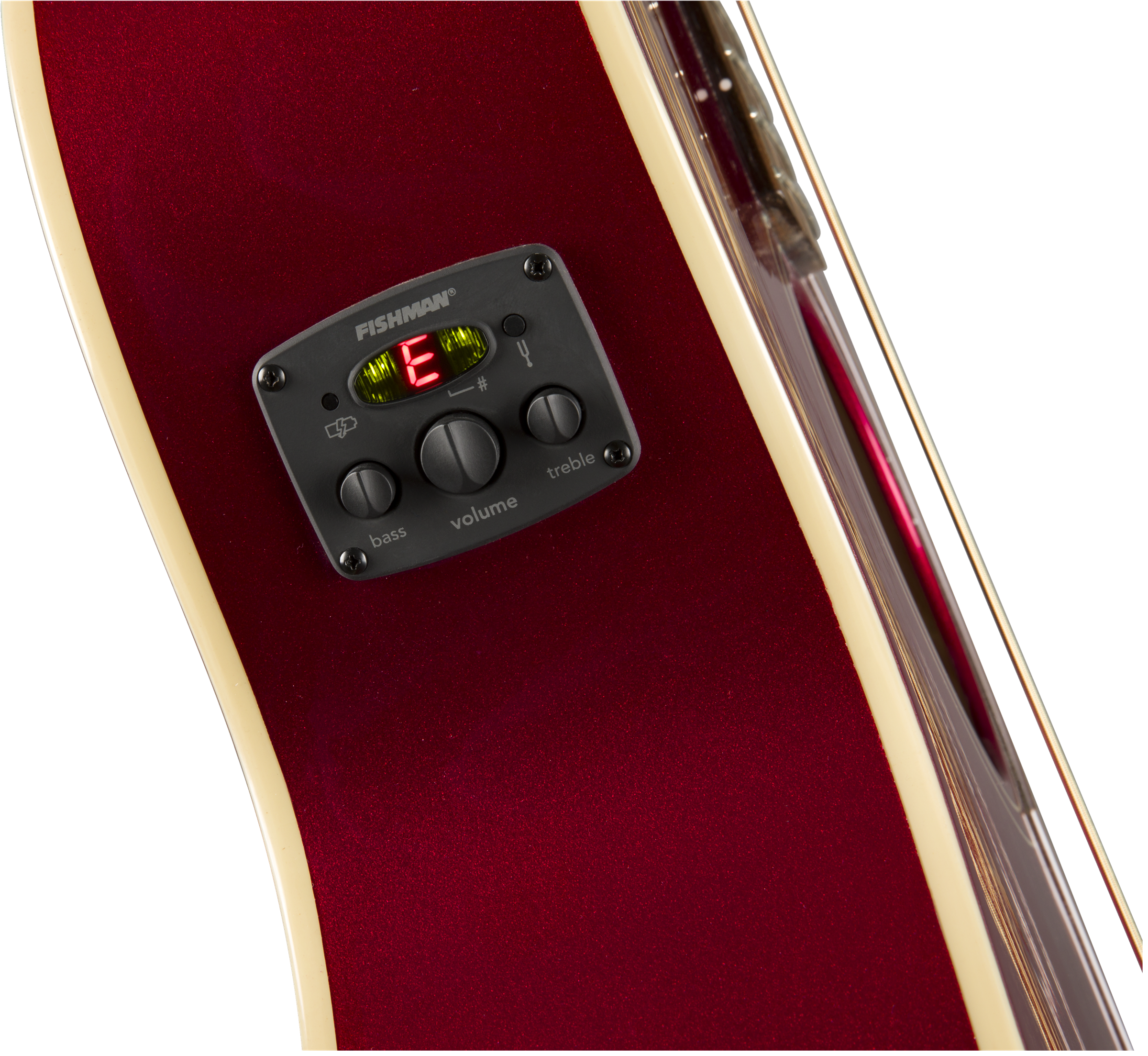 Fender Newporter Player Auditorium Cw Epicea Acajou Wal - Candy Apple Red - Elektroakustische Gitarre - Variation 5