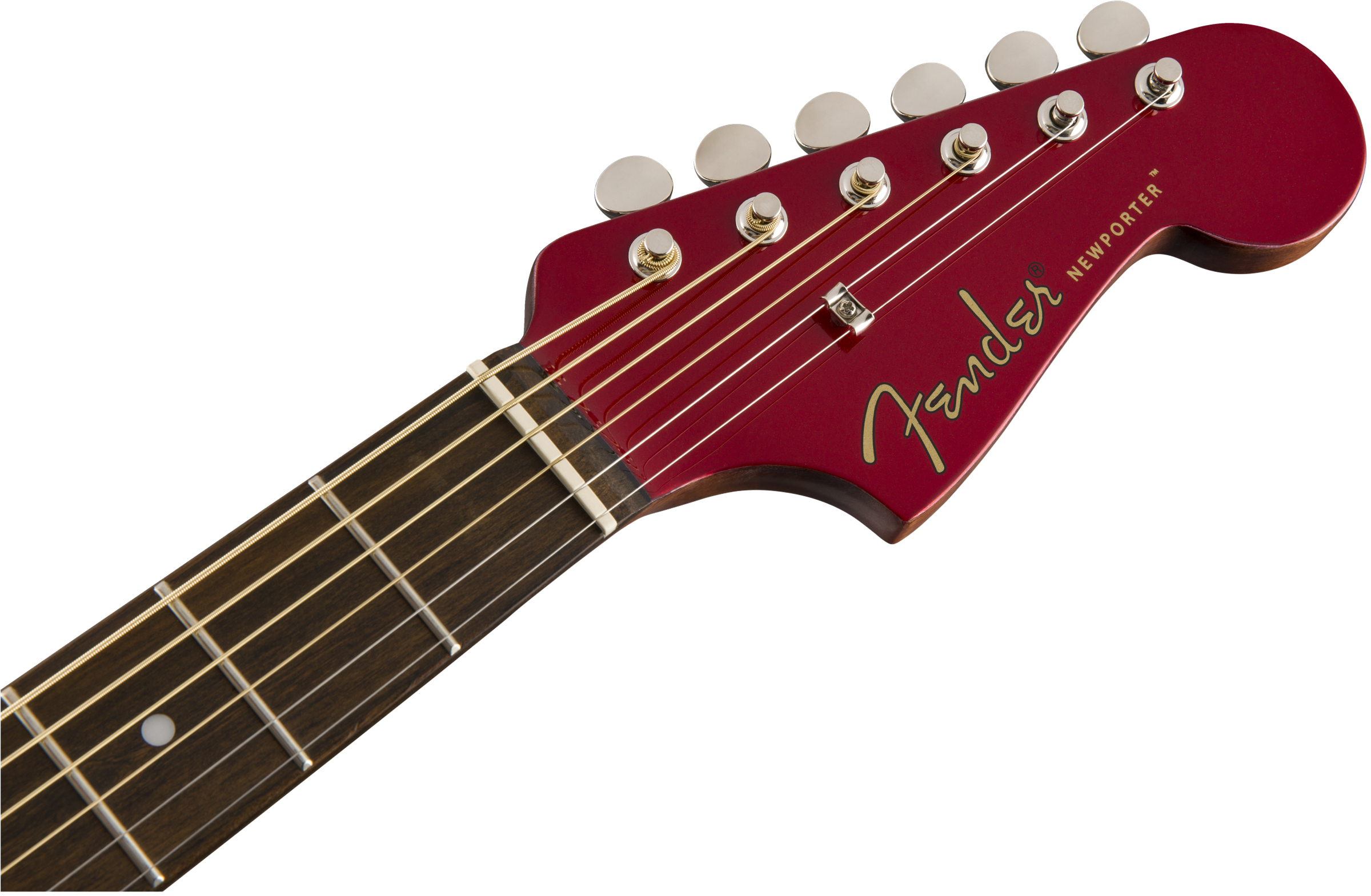 Fender Newporter Player Auditorium Cw Epicea Acajou Wal - Candy Apple Red - Elektroakustische Gitarre - Variation 6