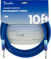 Ombré Instrument Cable, Straight/Straight, 10ft - Belair Blue